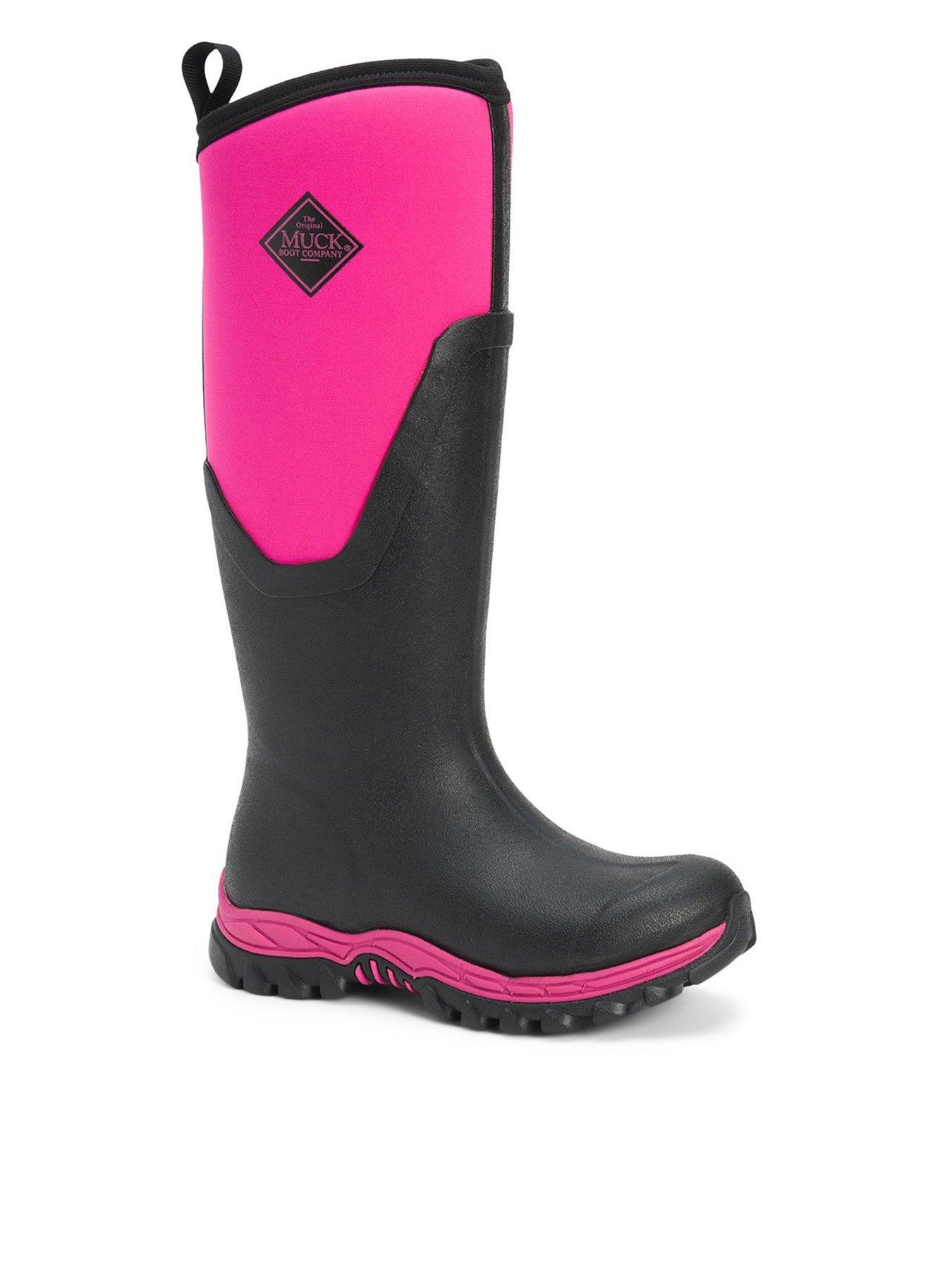 muck-boots-ladies-arctic-sport-tall-2-boots-black-pinkstillFront