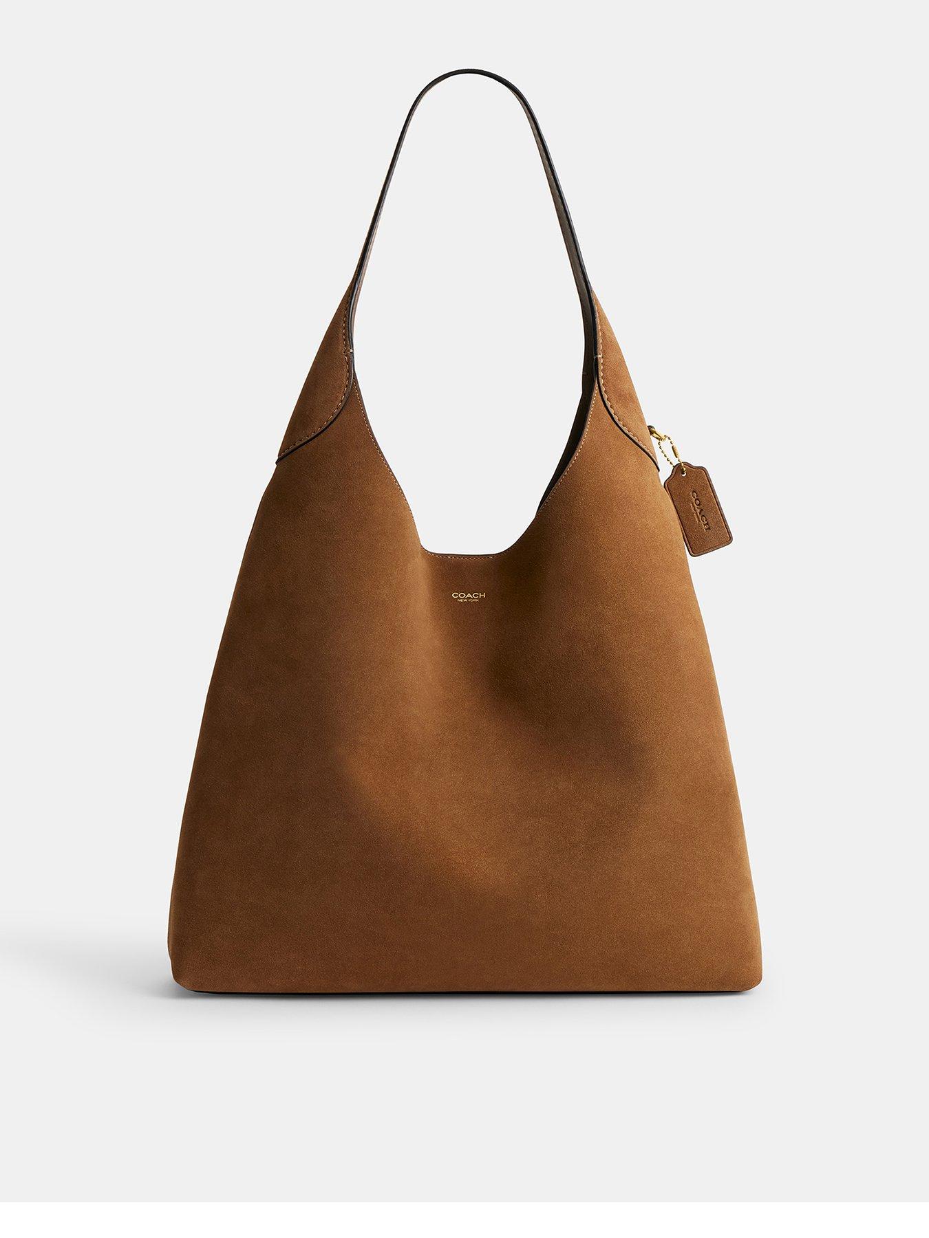 Image 1 of 5 of COACH Brooklyn 39 Suede Shoulder Bag -&nbsp;Brown