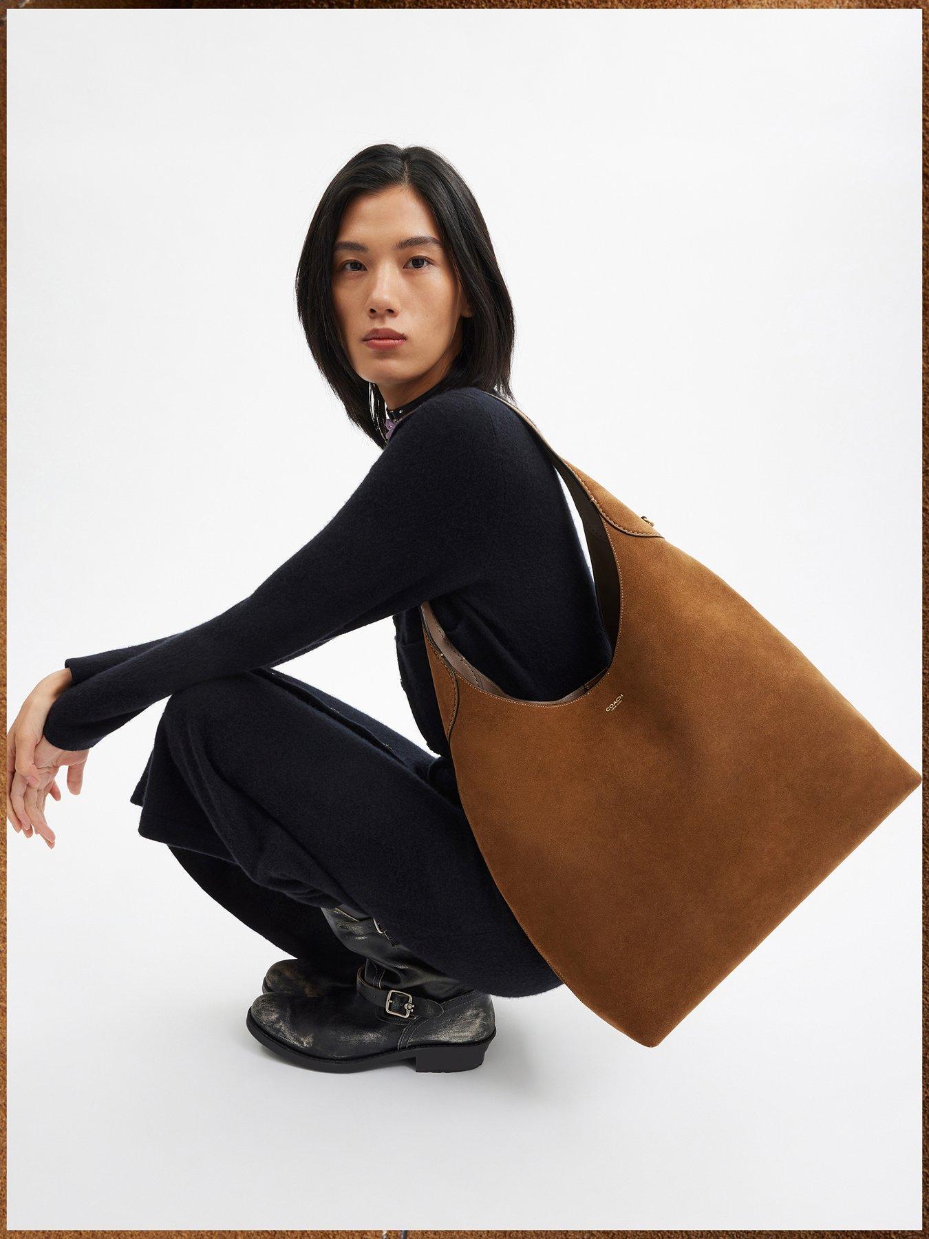 Image 2 of 5 of COACH Brooklyn 39 Suede Shoulder Bag -&nbsp;Brown