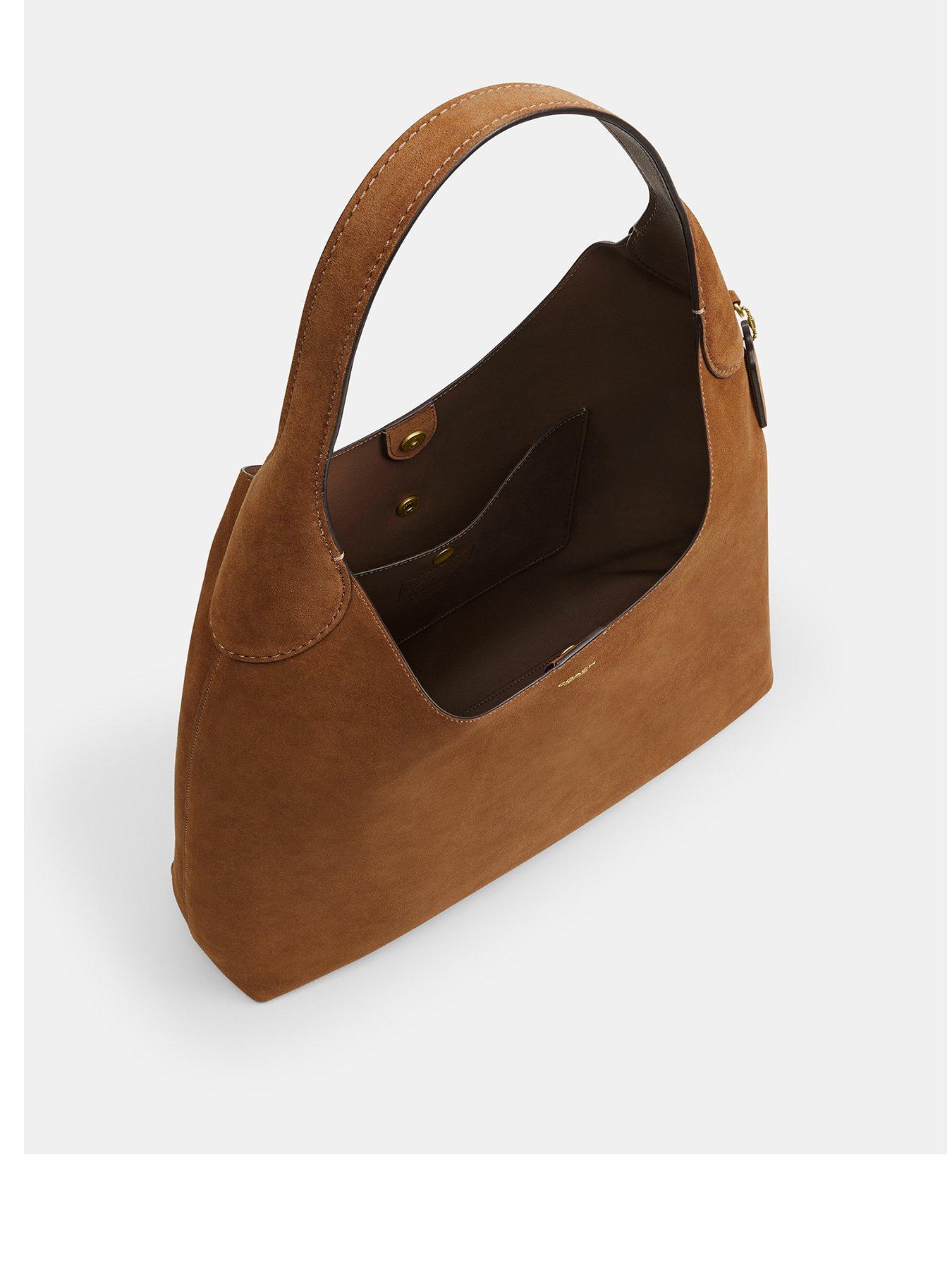 Image 3 of 5 of COACH Brooklyn 39 Suede Shoulder Bag -&nbsp;Brown