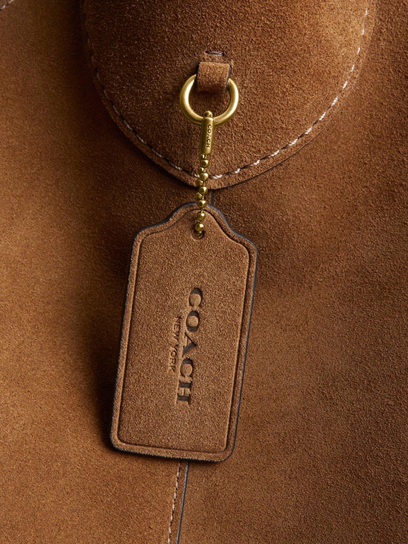 Image 4 of 5 of COACH Brooklyn 39 Suede Shoulder Bag -&nbsp;Brown