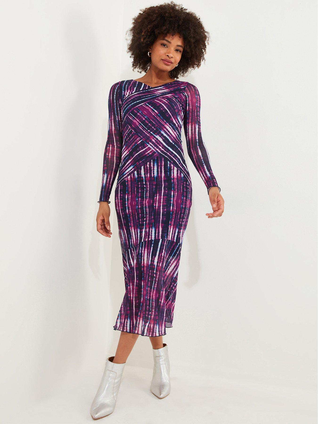 joe-browns-elsa-printed-mesh-dress-purplestillFront