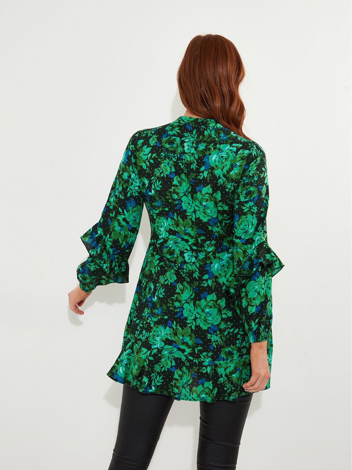 joe-browns-winter-florals-tunic-dress-bright-greenback