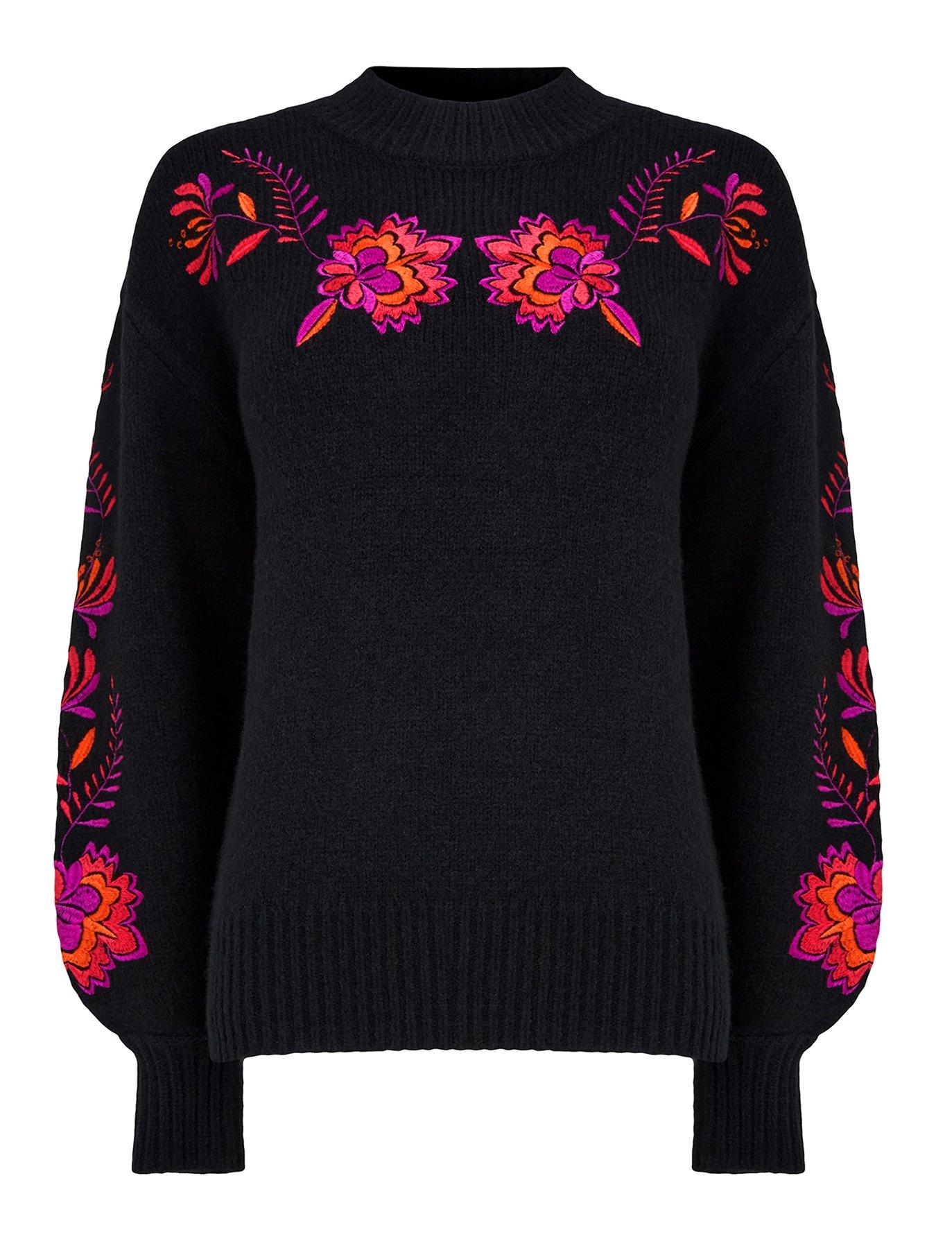 joe-browns-stunning-florals-embroidered-jumper-blackdetail