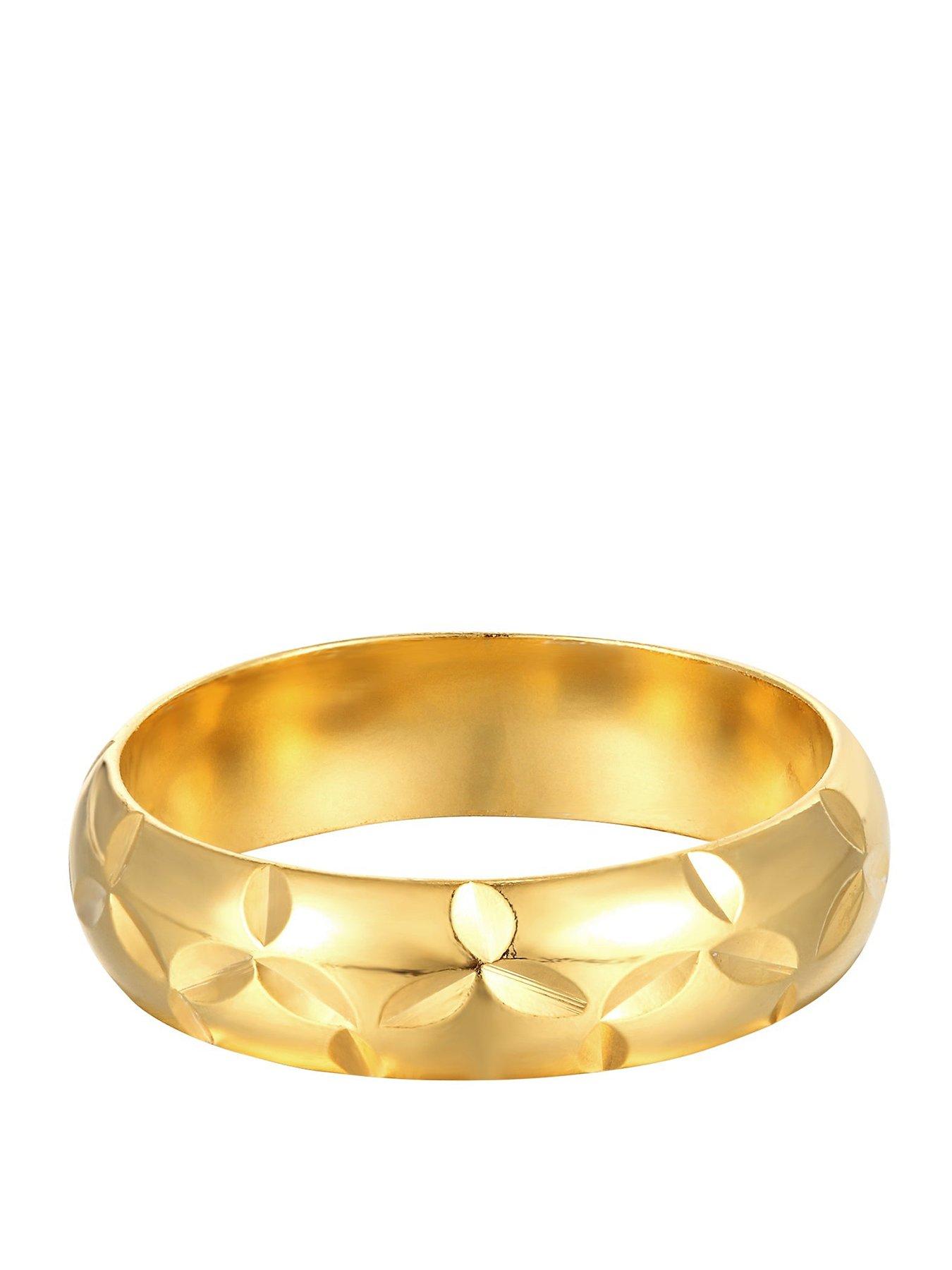 Seol + Gold Diamond Cut Band Ring