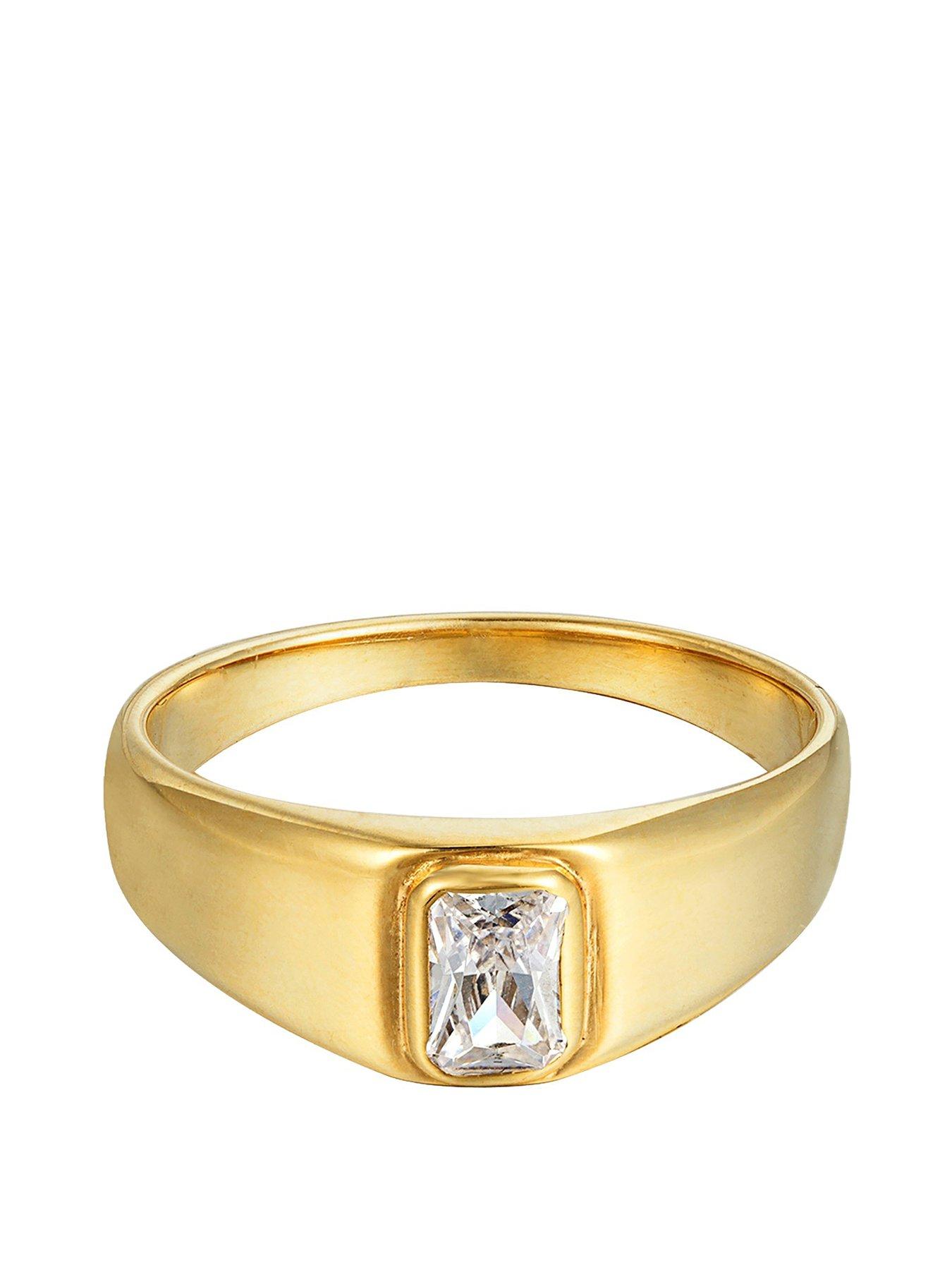 Seol + Gold Baguette CZ Ring