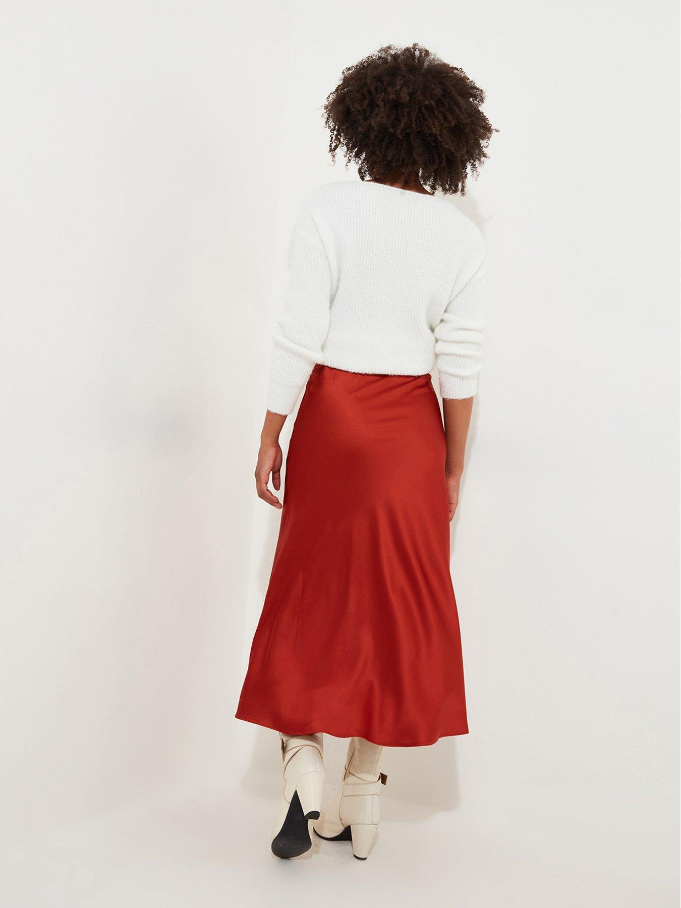 joe-browns-satin-skirt-orangeback