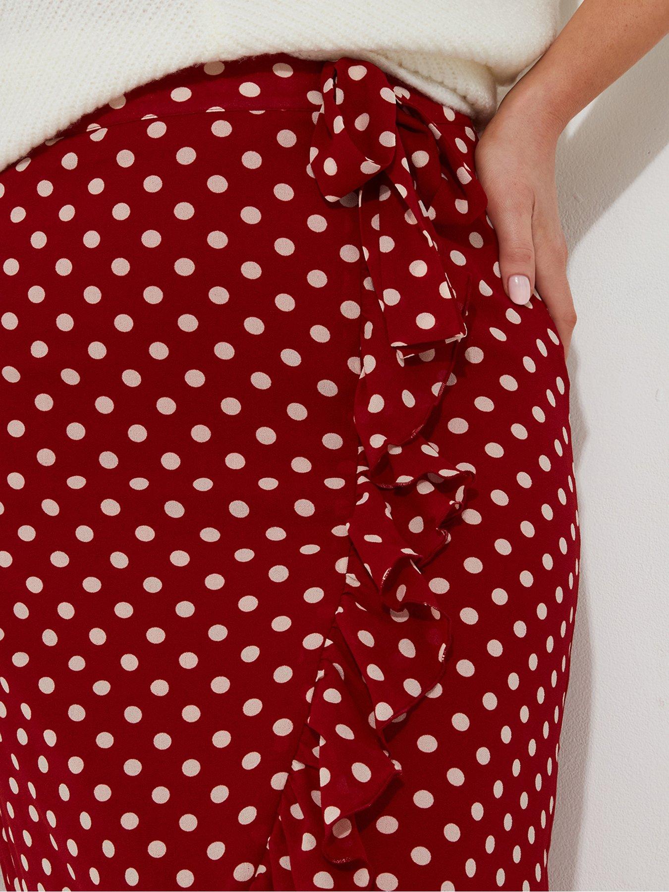 Joe Browns Polka Dot Midi Skirt Red Very Ireland