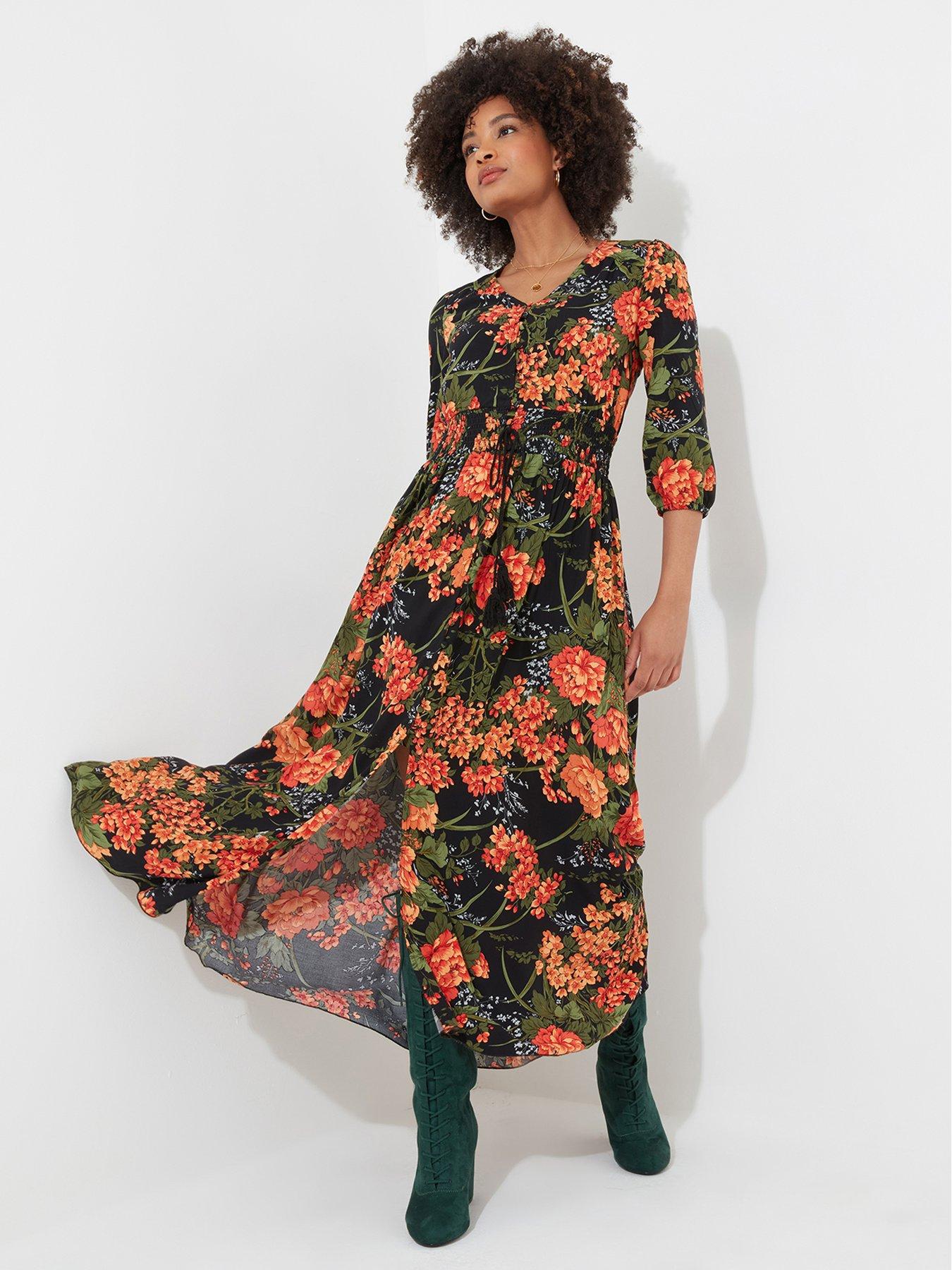 joe-browns-petite-sienna-floral-midi-dress-blackback