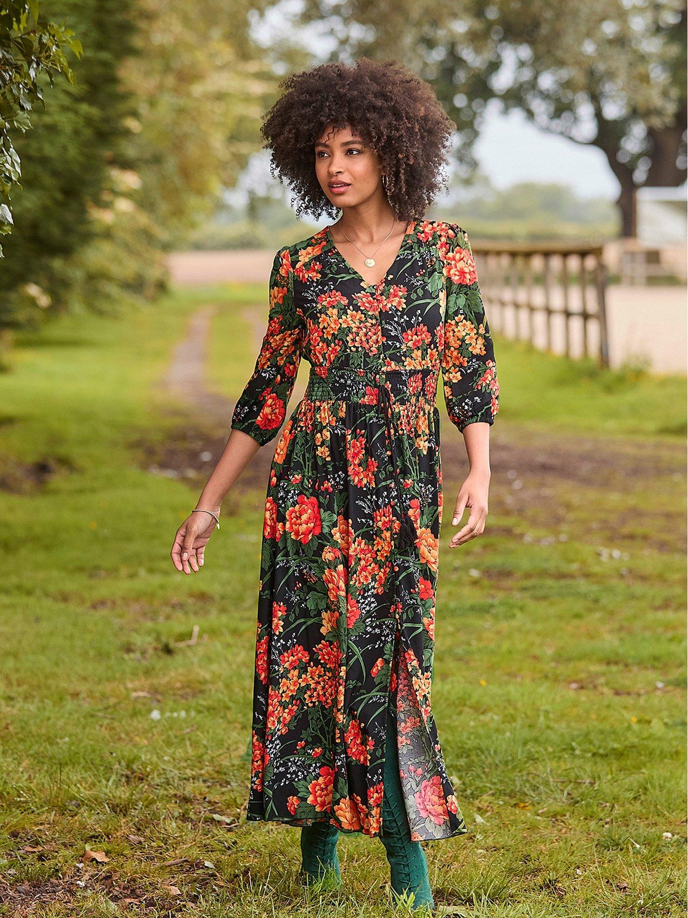 joe-browns-petite-sienna-floral-midi-dress-blackdetail