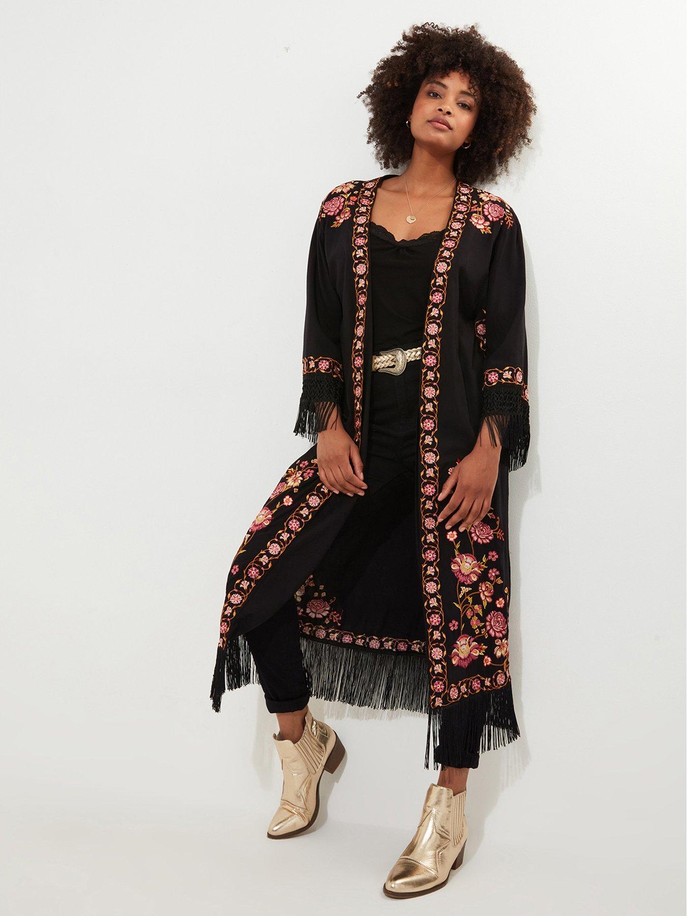 Image of Joe Browns Embroidered Kimono - Black