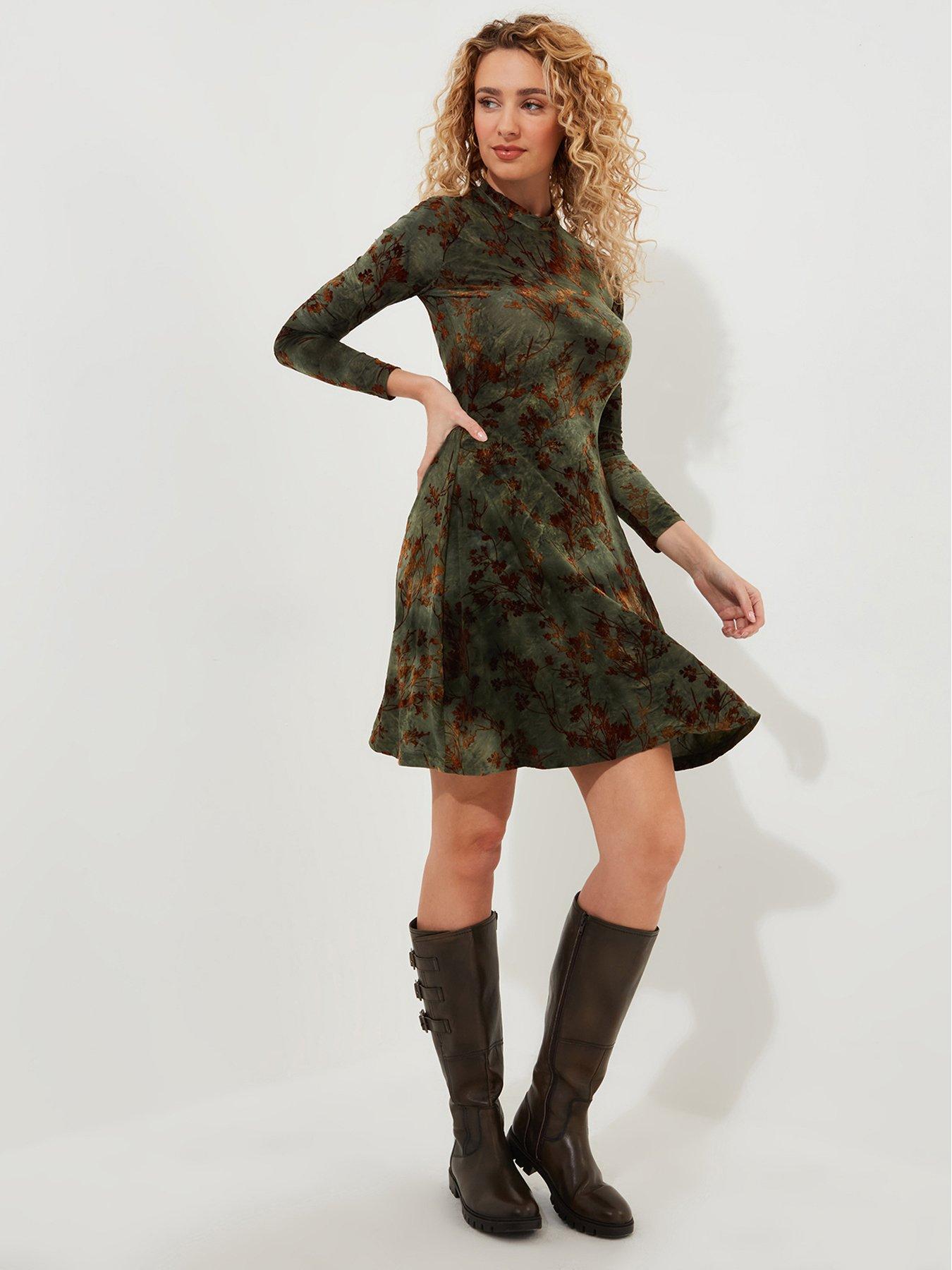 joe-browns-printed-flocked-mini-dress-greenback