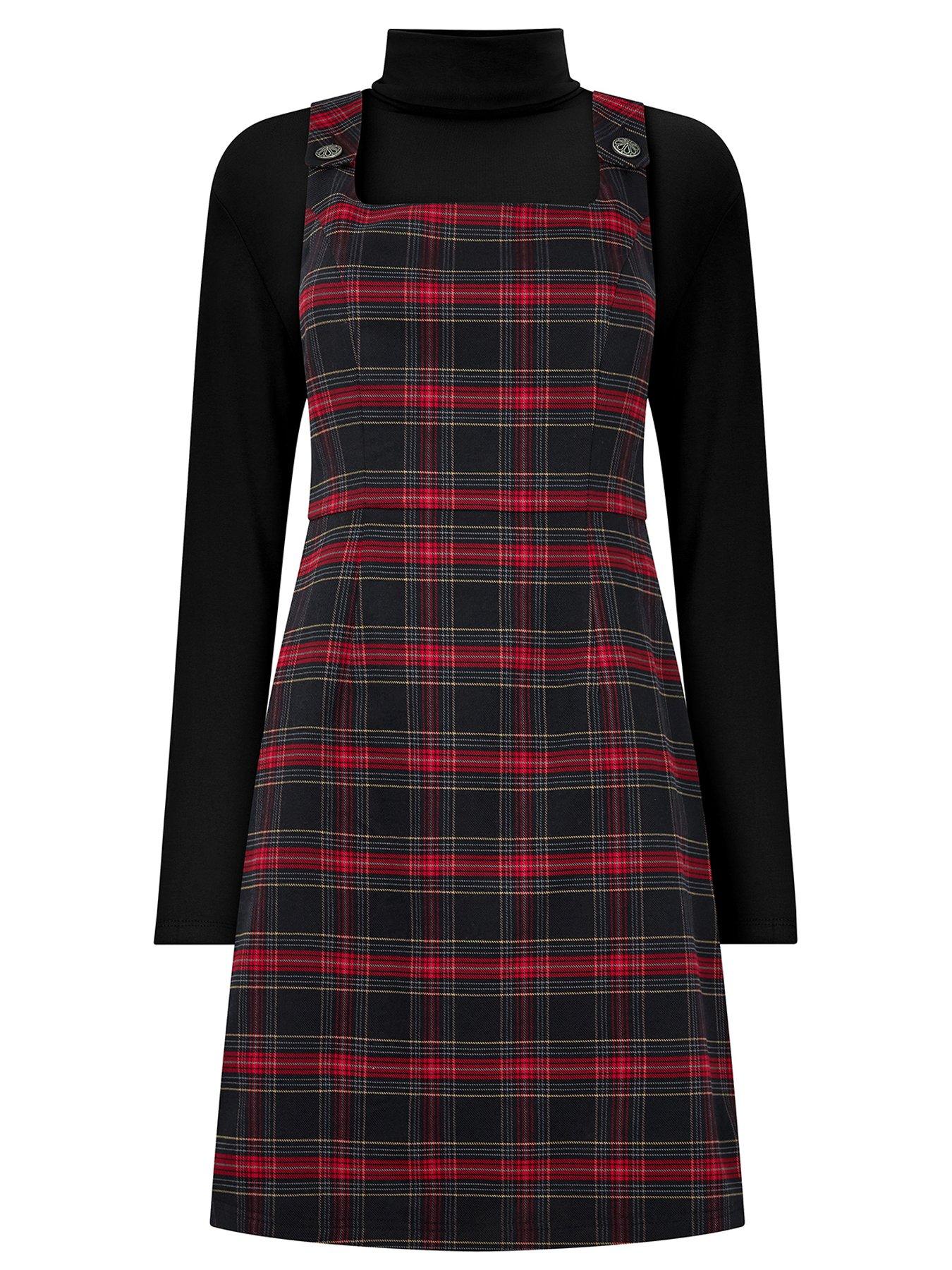 joe-browns-check-pinafore-dress-reddetail