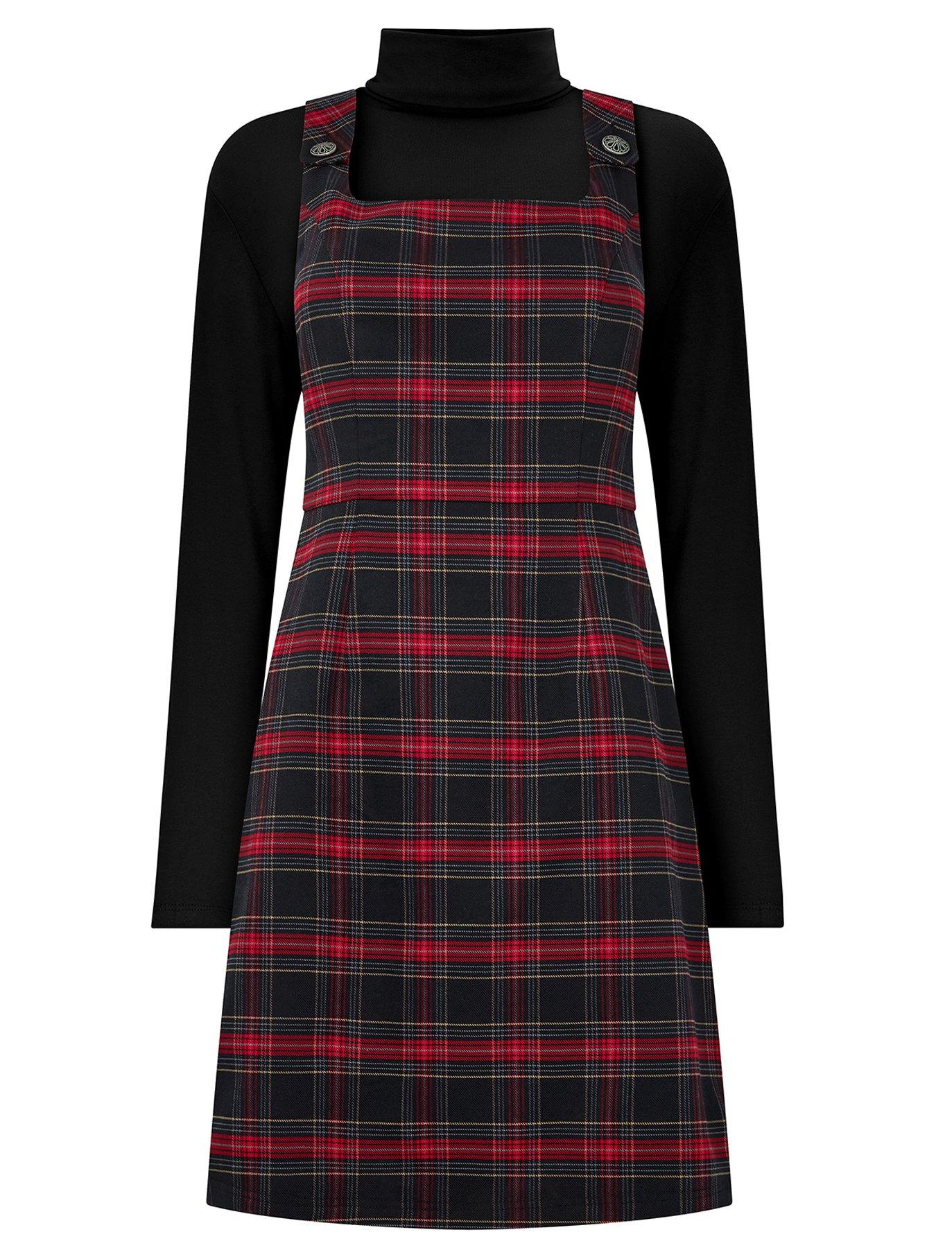 Joe Browns Check Pinafore Dress Red Very Ireland