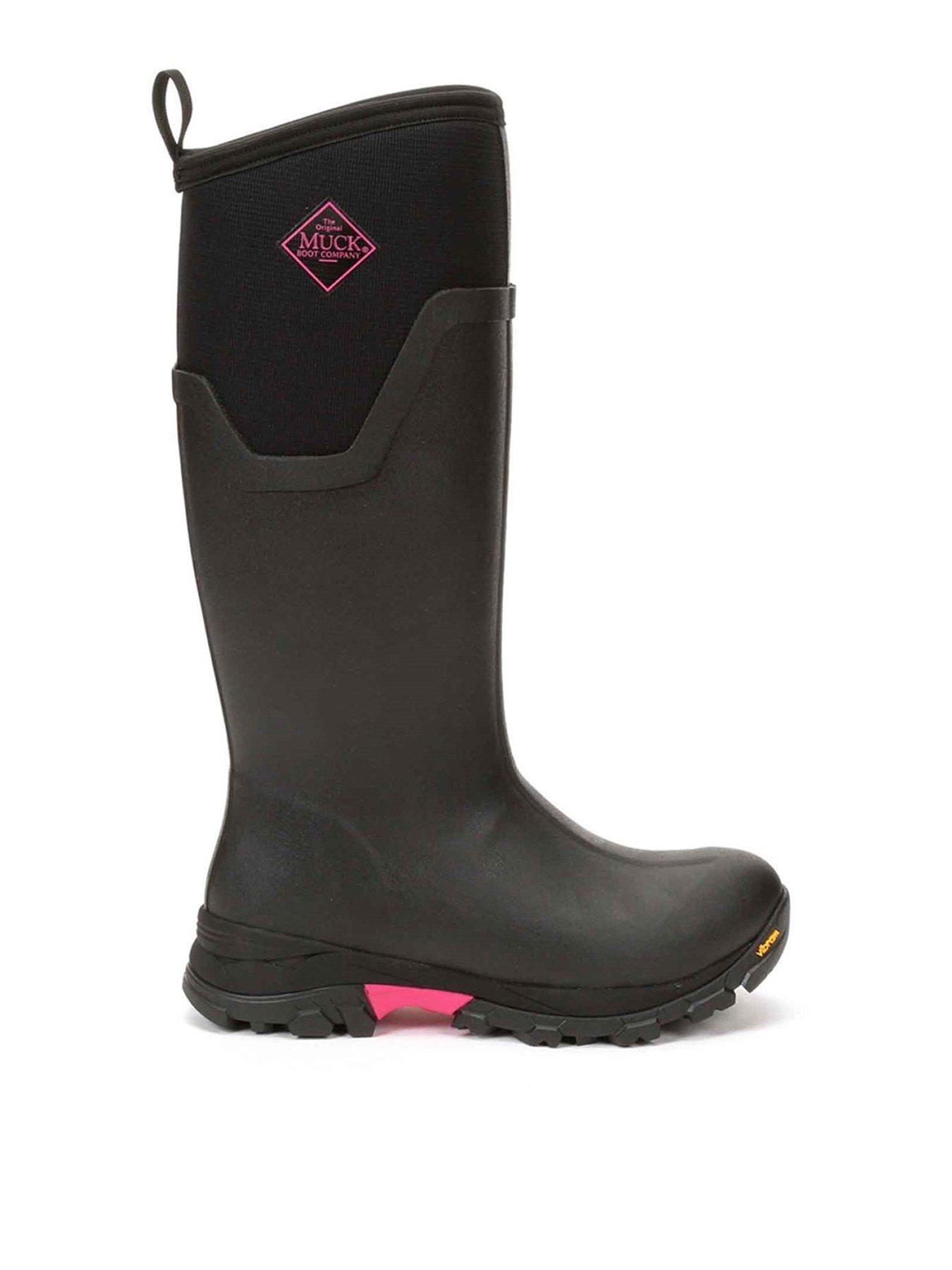 Image 1 of 6 of Muck Boots Ladies Arc Ice Tall Agat Boots - Black / Pink