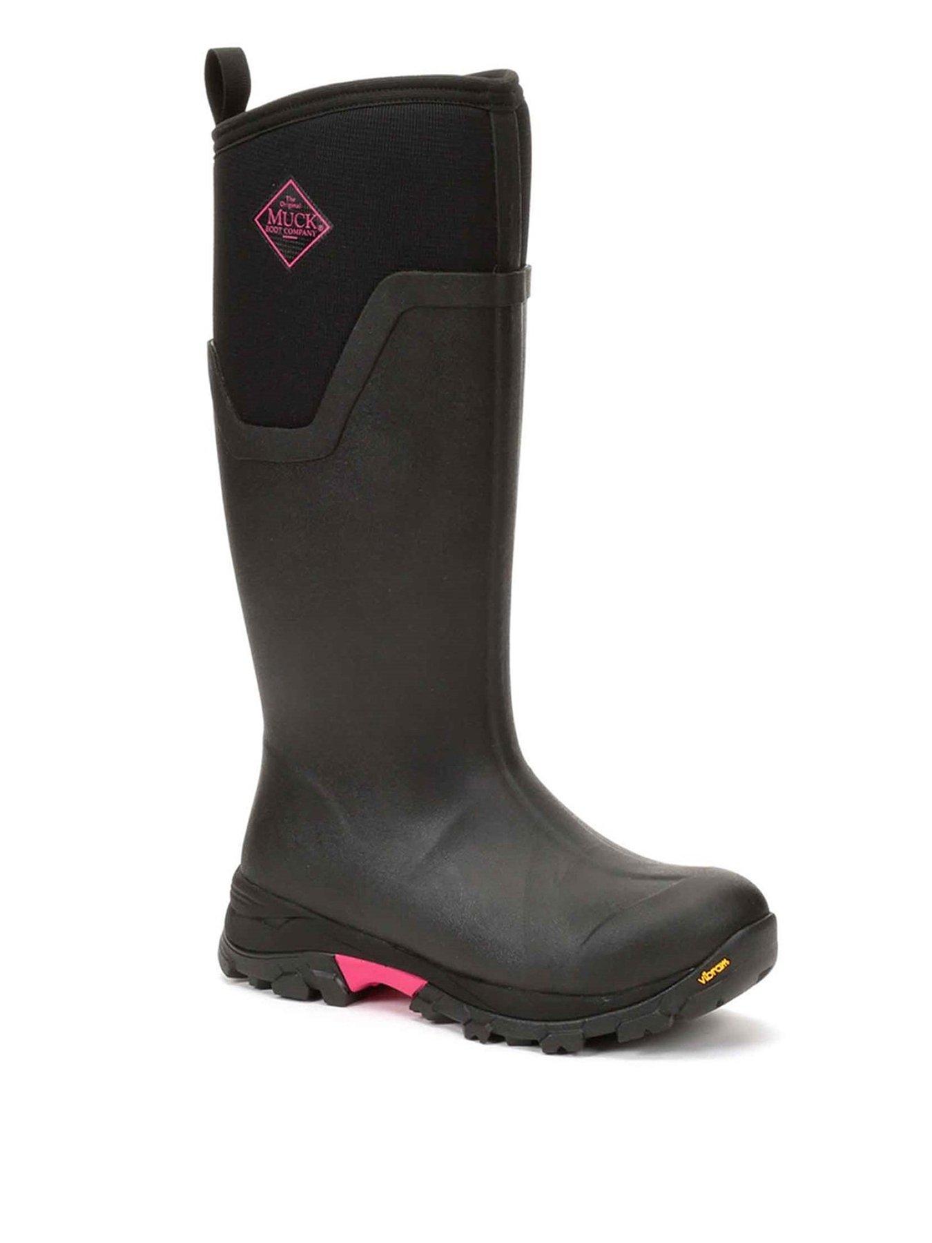 Image 2 of 6 of Muck Boots Ladies Arc Ice Tall Agat Boots - Black / Pink