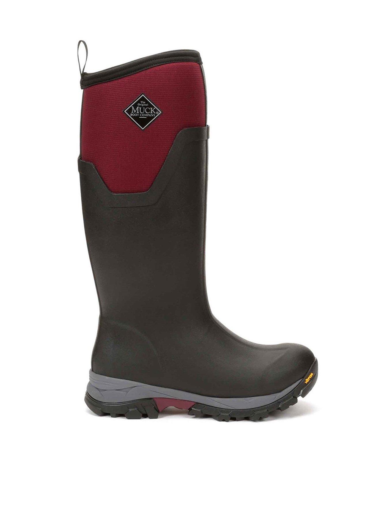 Image 1 of 6 of Muck Boots Ladies Arc Ice Tall Agat Boots - Black / Burgundy