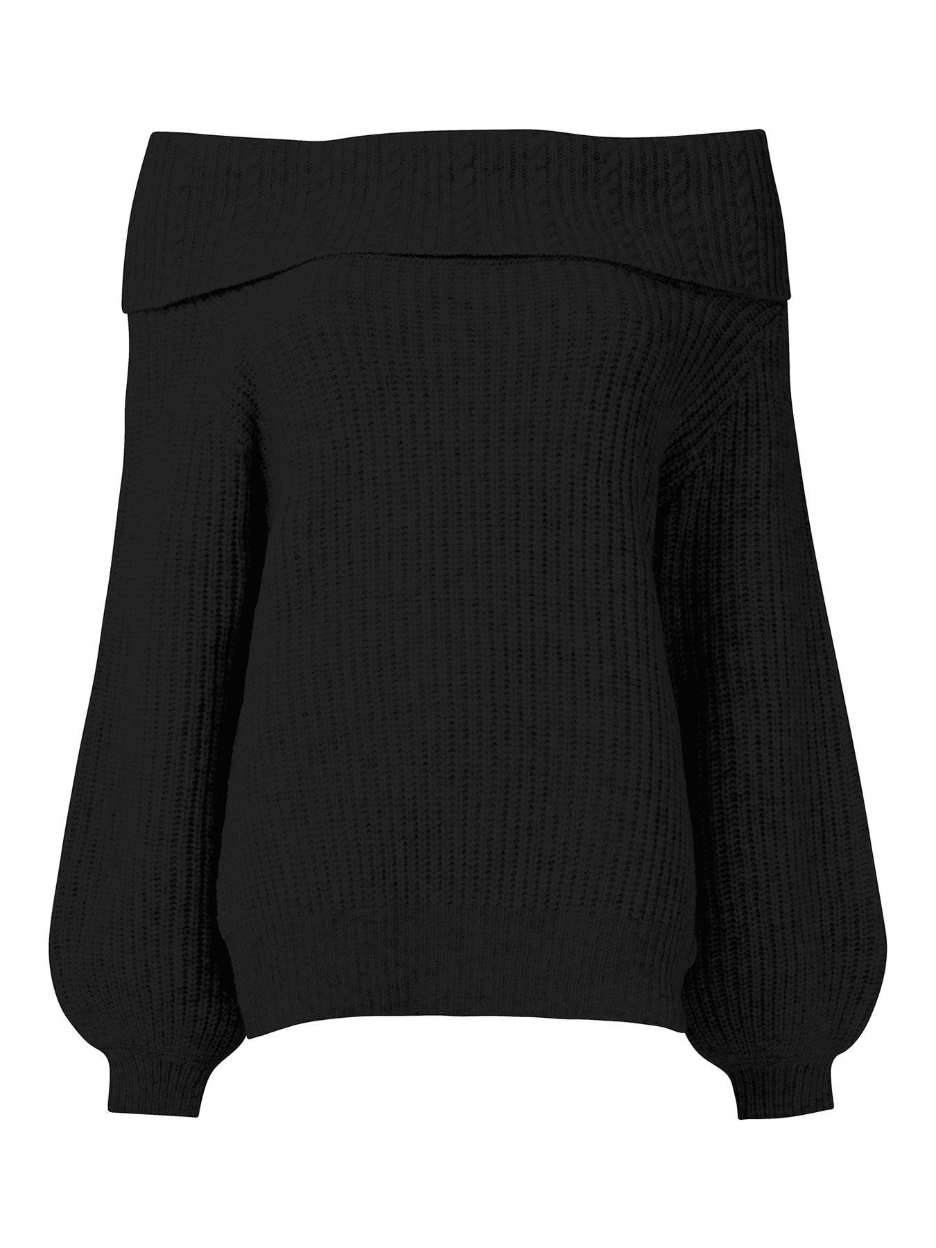 joe-browns-off-the-shoulder-jumper-blackoutfit