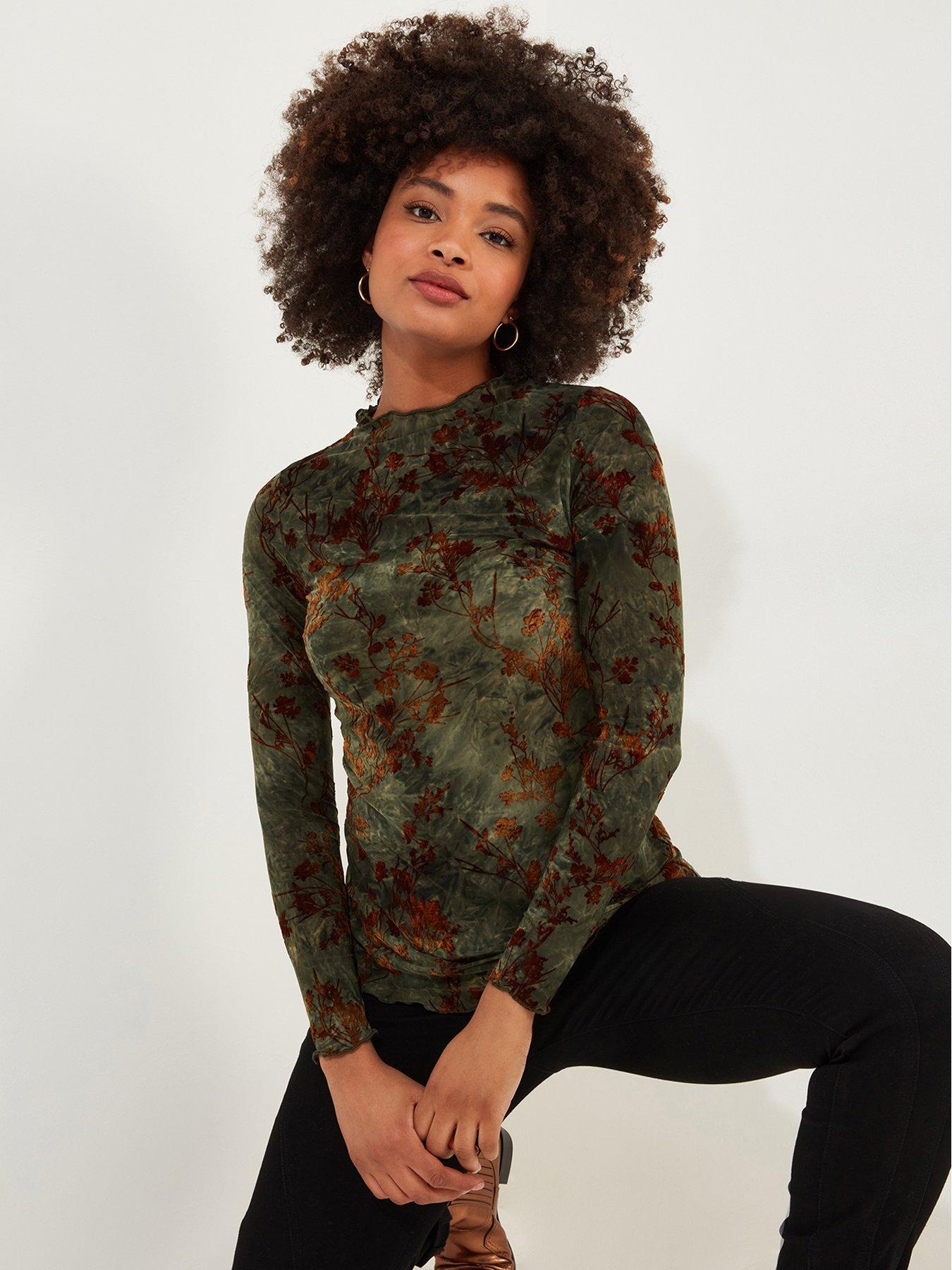 joe-browns-danielle-flocked-top-green