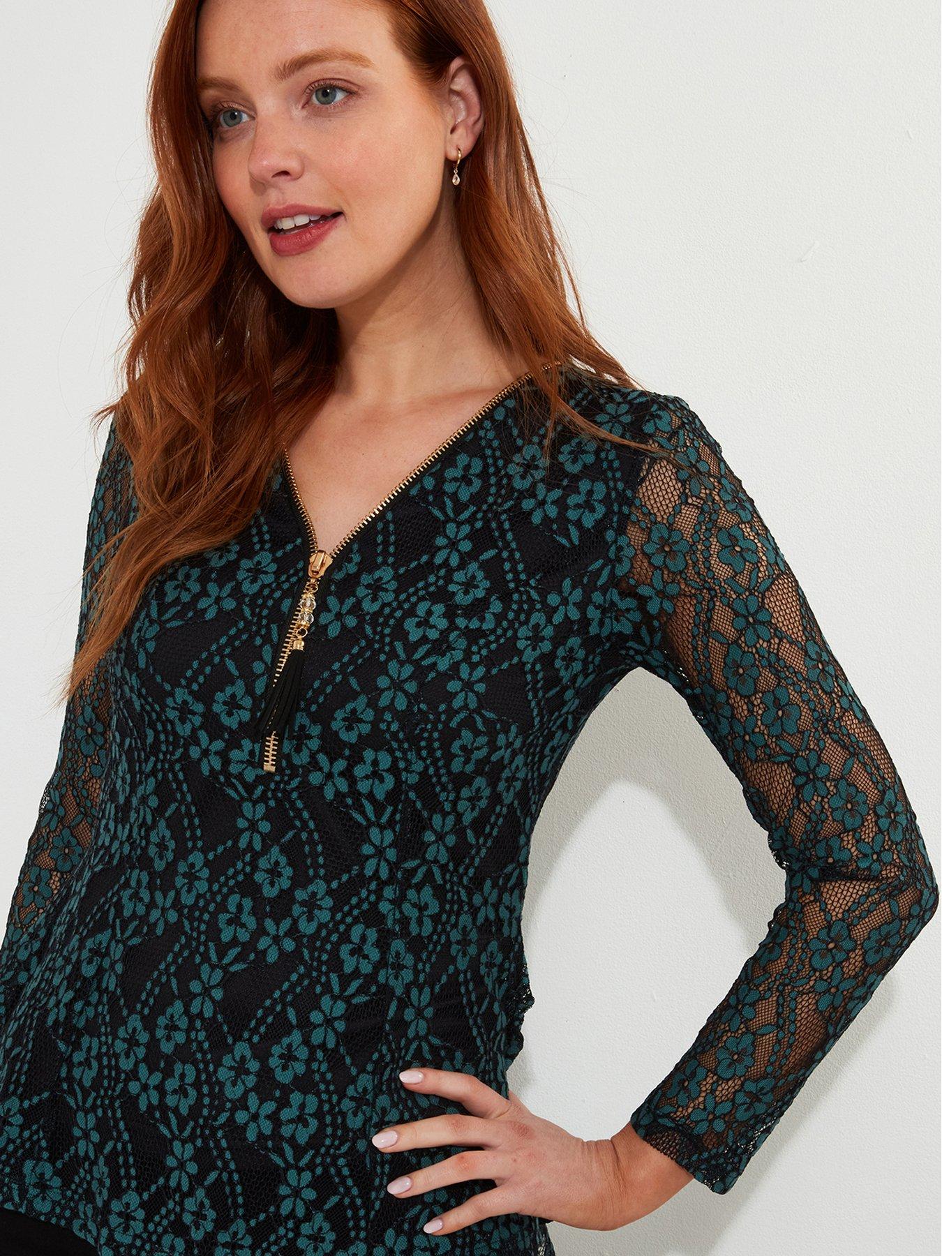 joe-browns-lace-zip-top-greenoutfit