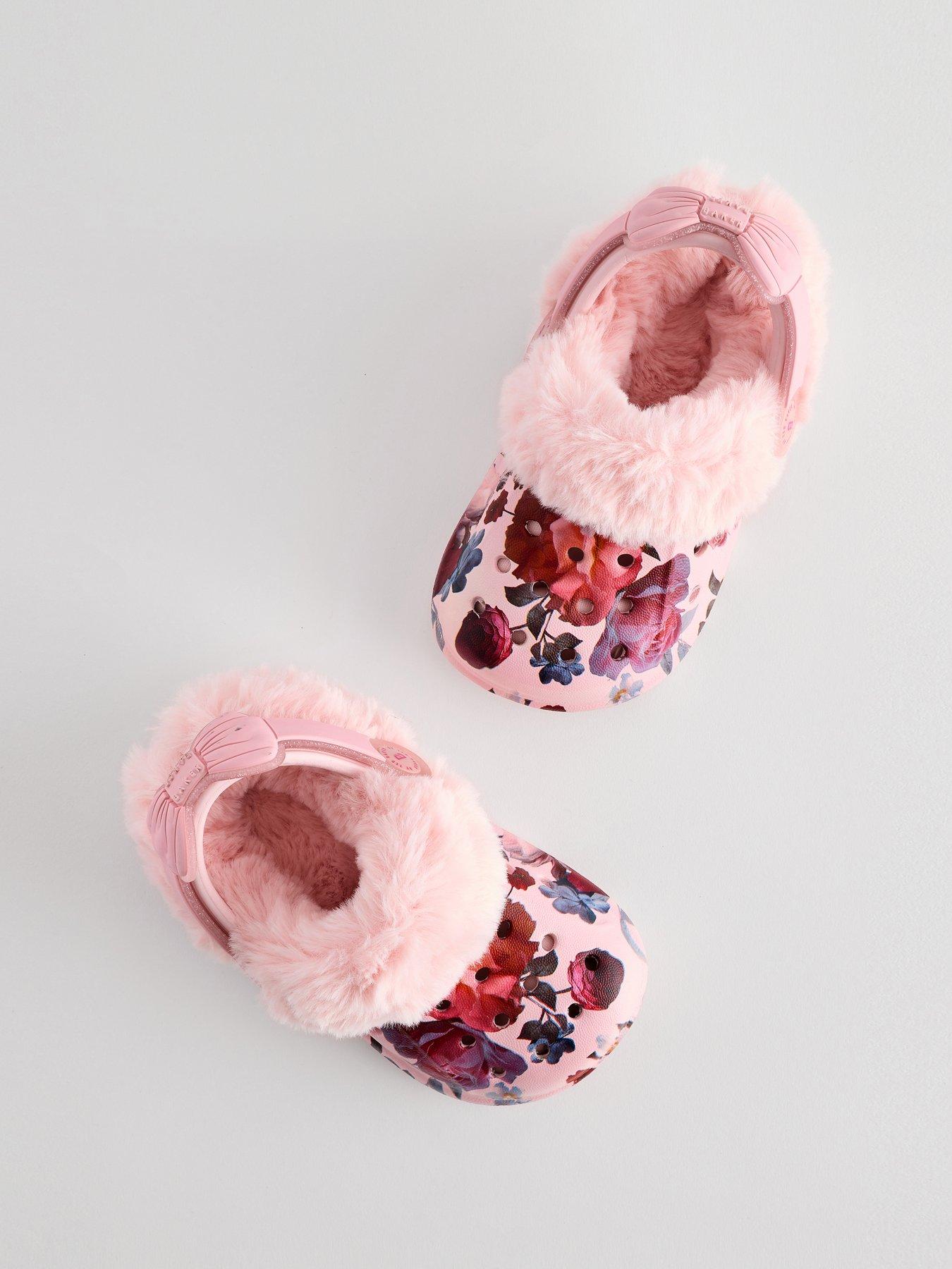 ted-baker-younger-girls-faux-fur-flower-sling-back-shoe--pinkback