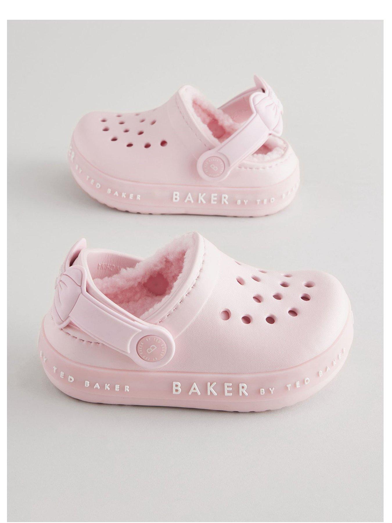Image 1 of 5 of Ted Baker Younger Girls Faux Fur Sling Back Shoe - Pink