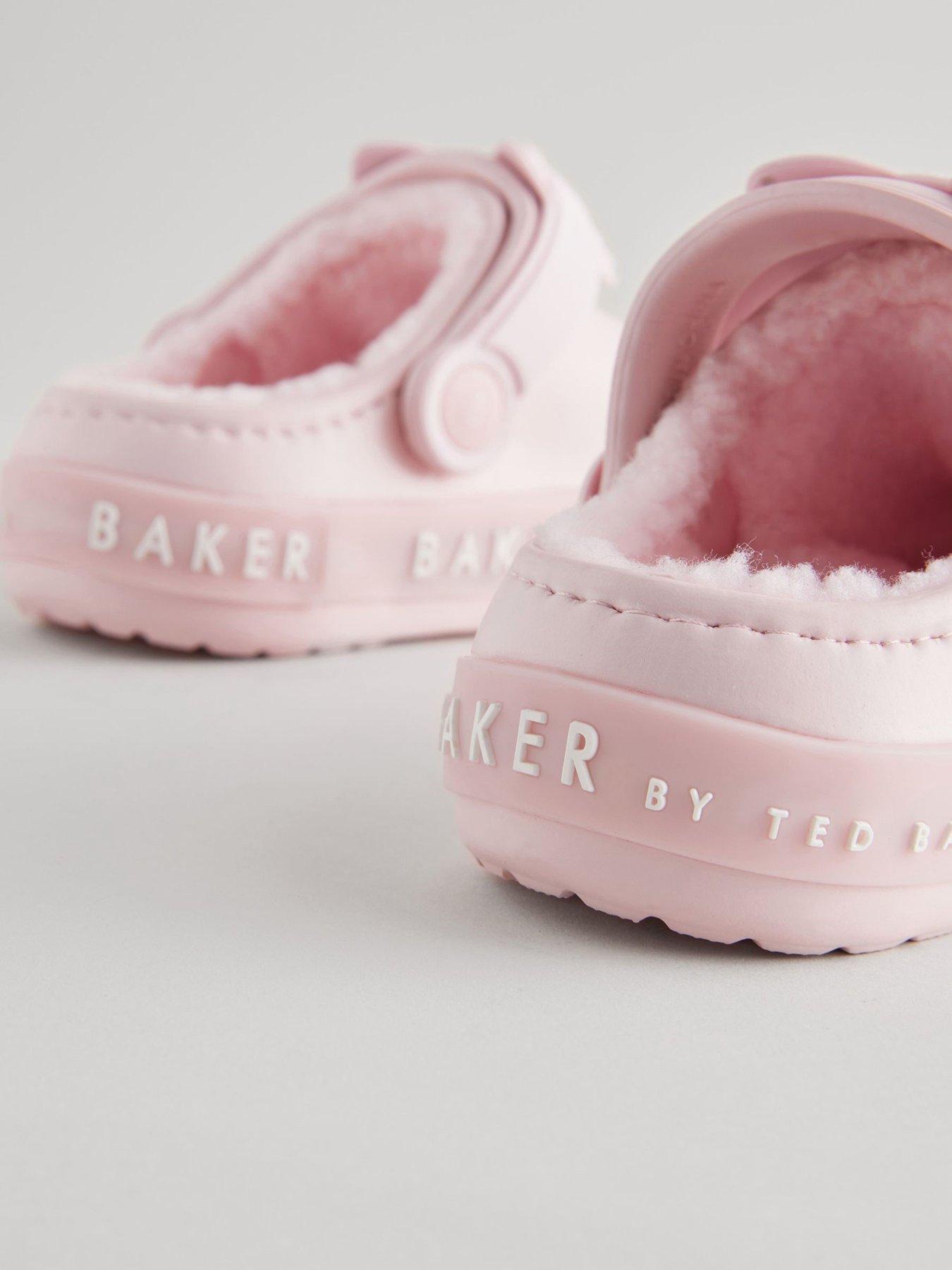 Image 4 of 5 of Ted Baker Younger Girls Faux Fur Sling Back Shoe - Pink