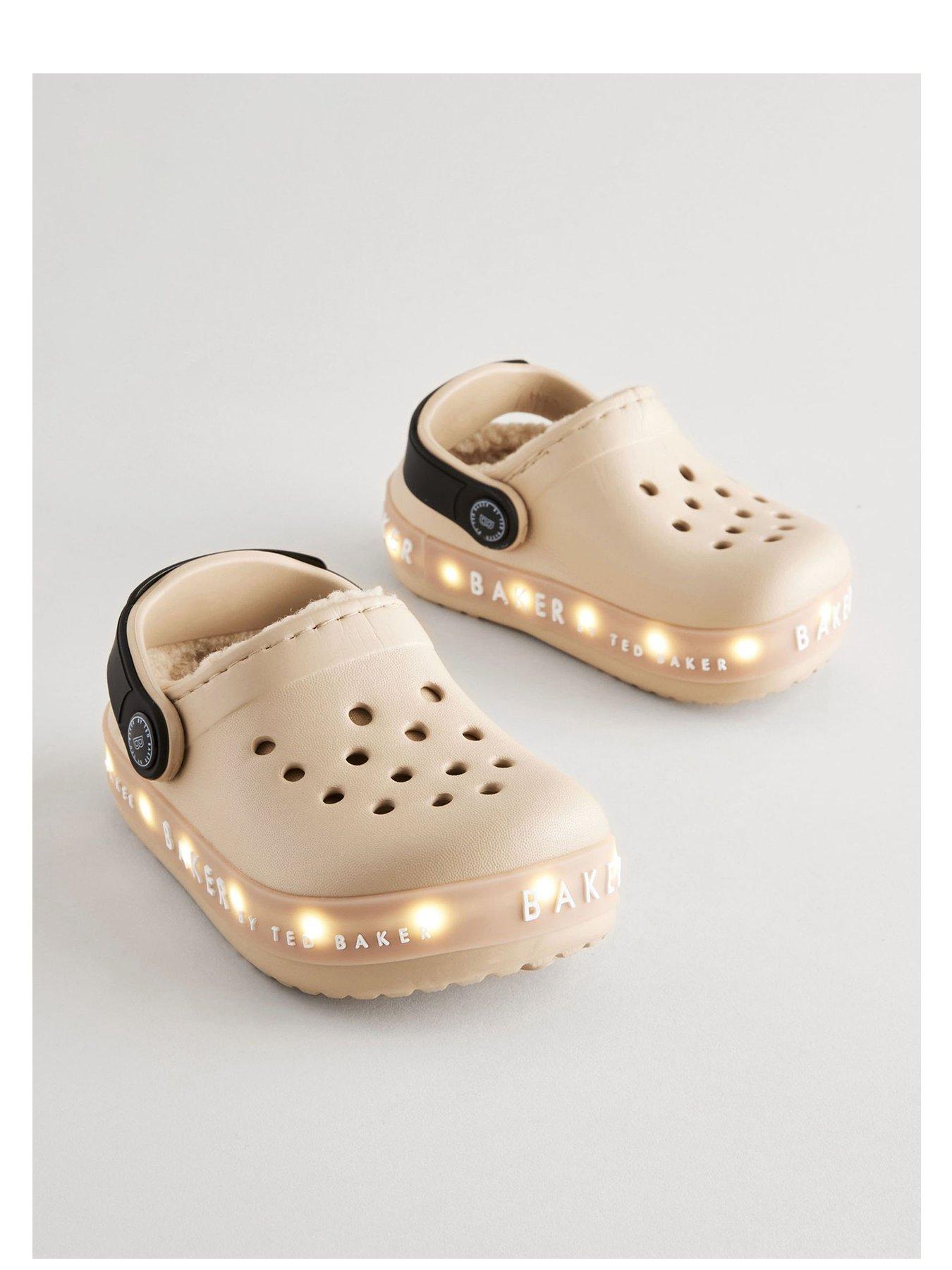 Image 1 of 5 of Ted Baker Younger Boys Borg Sling Back Light Up Shoe - Stone