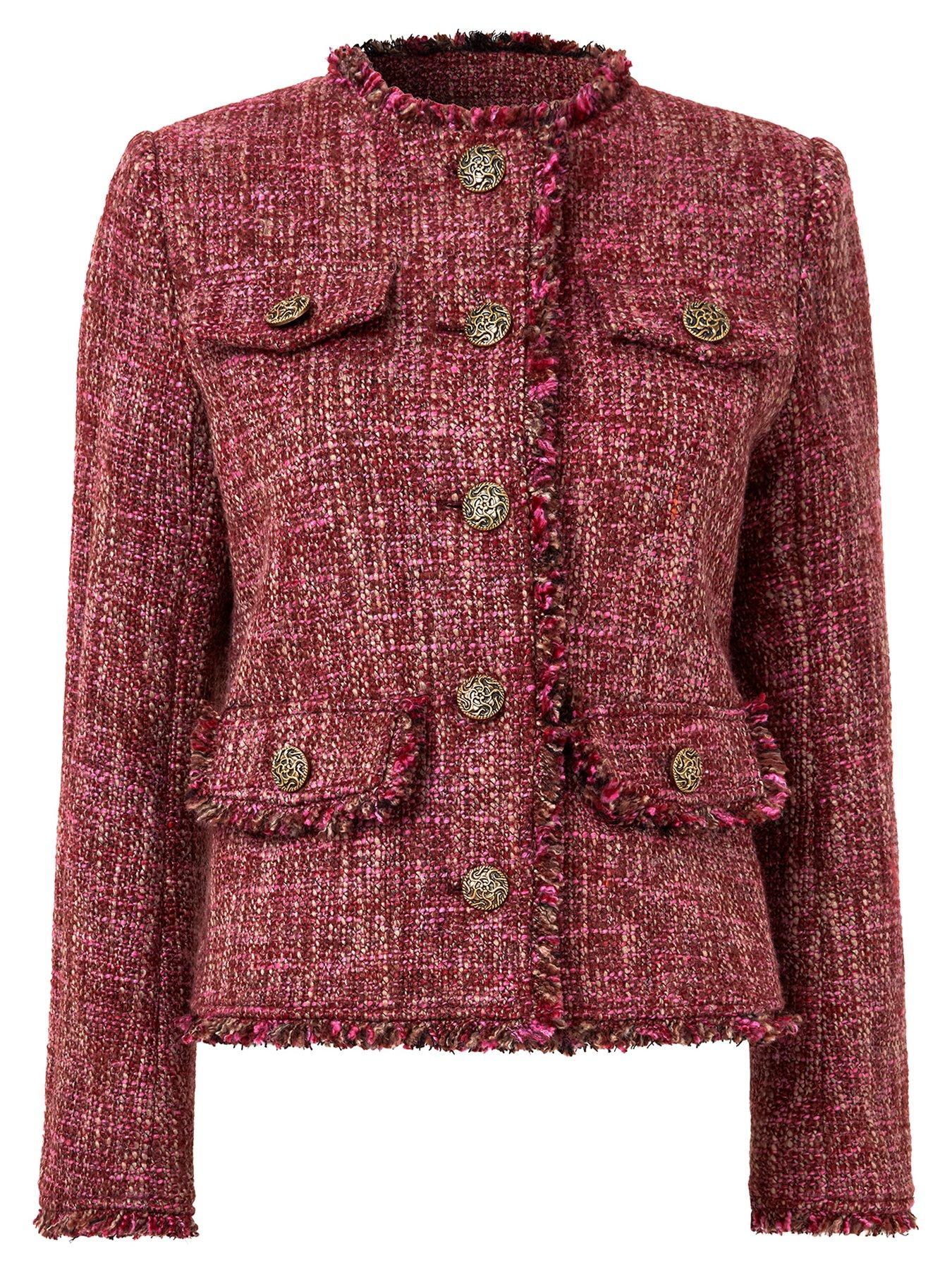 joe-browns-tweed-blazer-pinkdetail