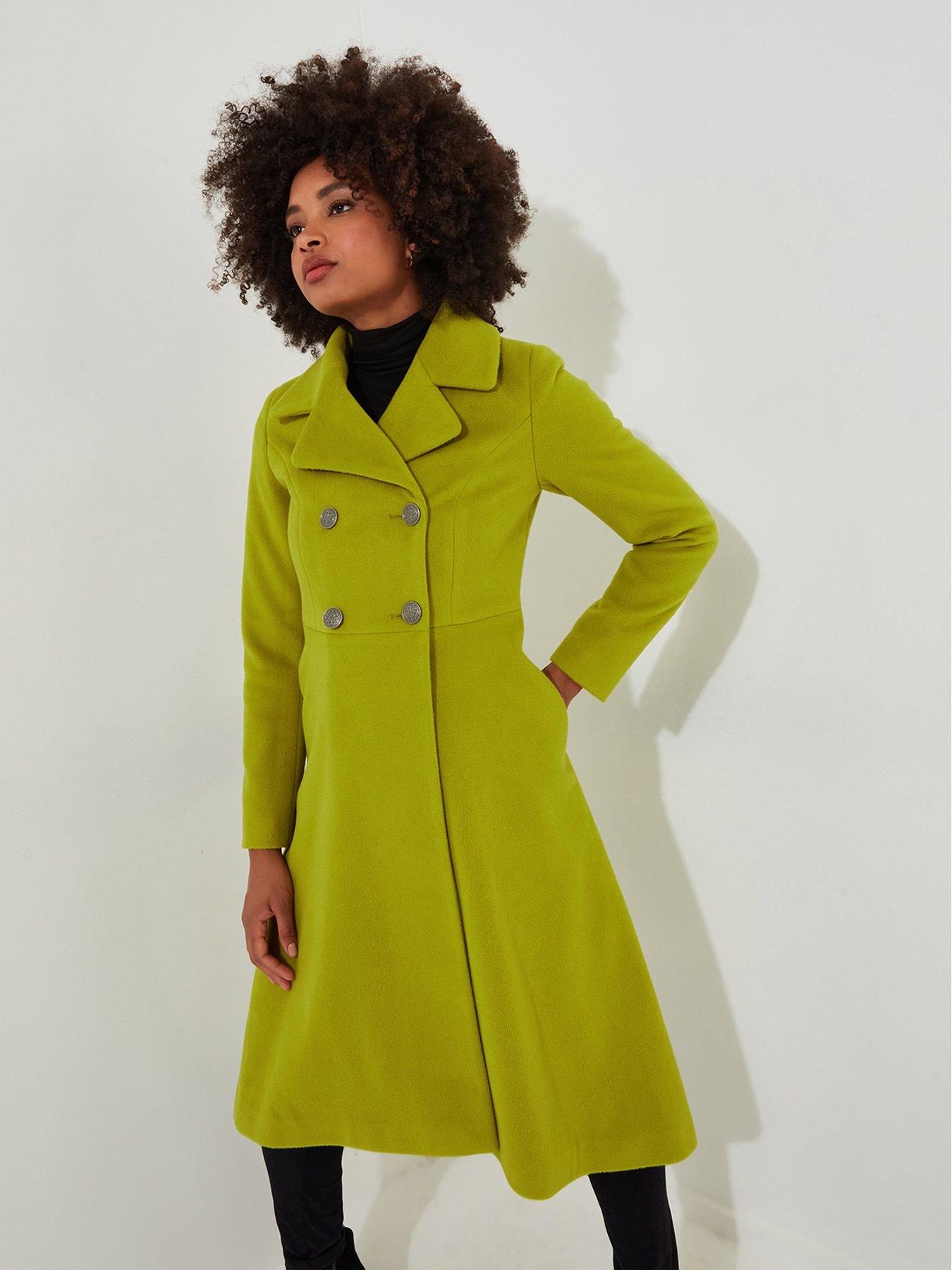 joe-browns-lime-double-breasted-maxi-coatstillFront