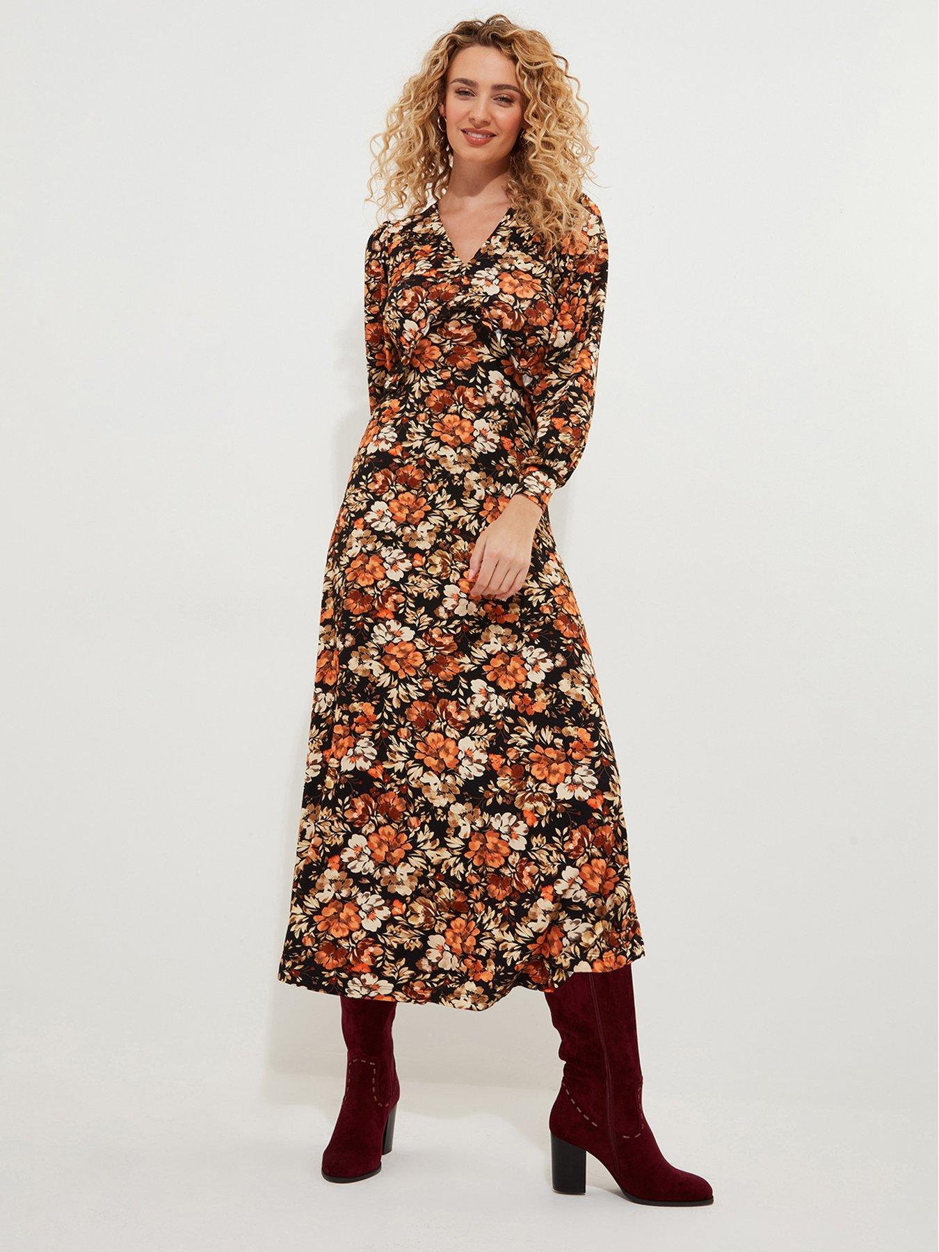 joe-browns-floral-printed-v-neck-jersey-dress-brown