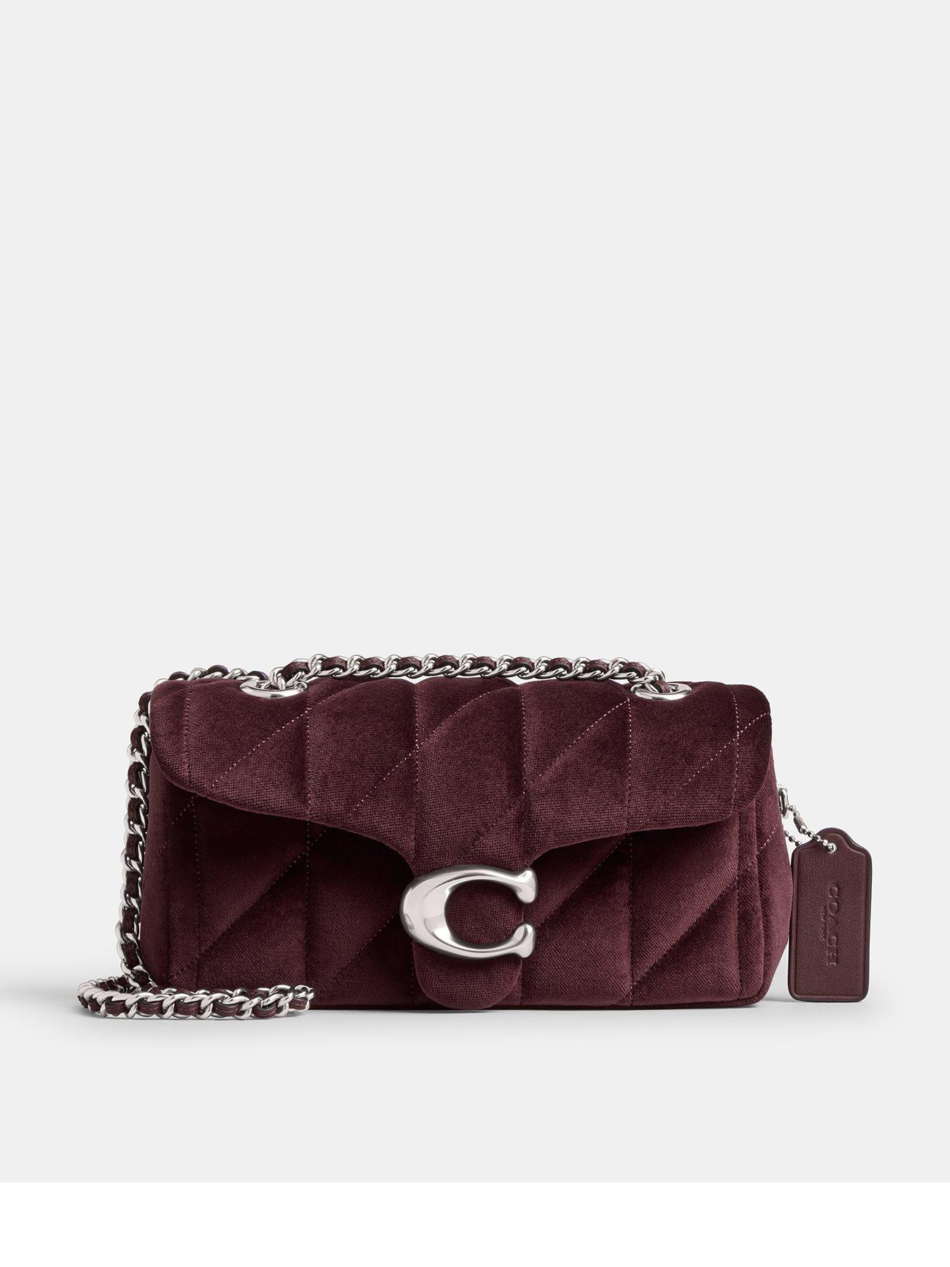 Quilted Velvet Tabby Shoulder Bag 20 With Chain