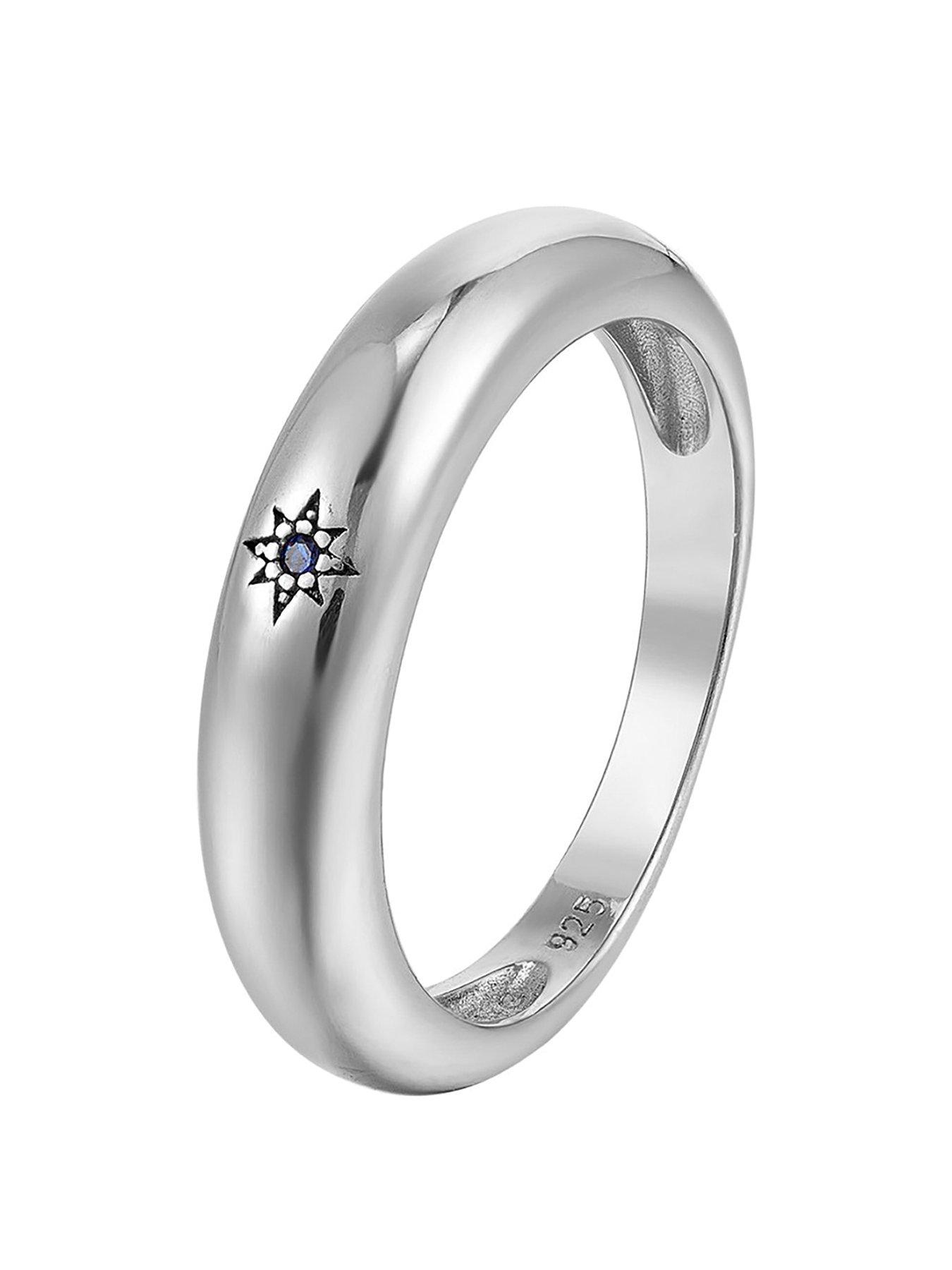 Seol + Gold Sapphire Star Domed Ring