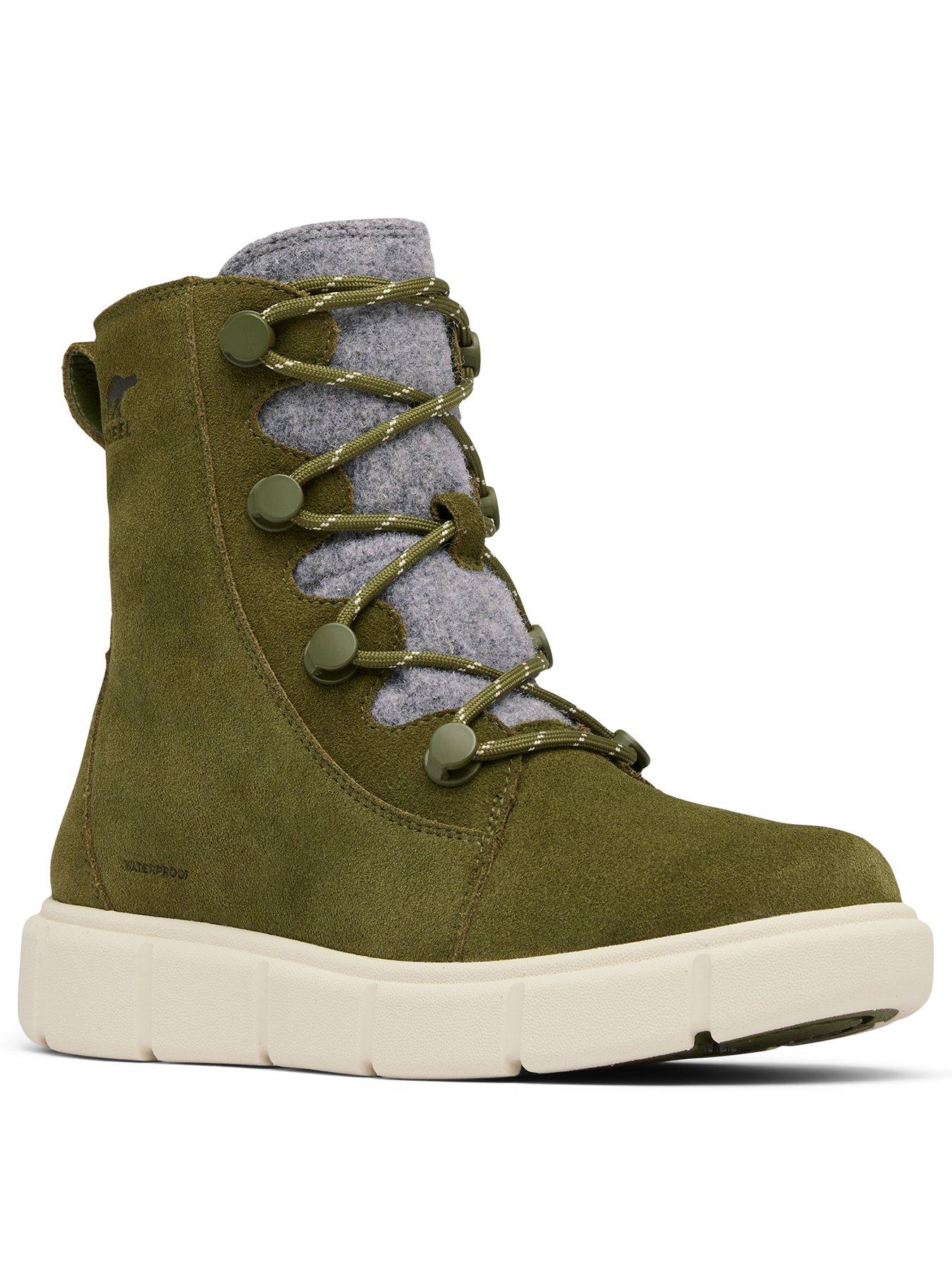 SOREL Womens Explorer Joan Waterproof Boots Khaki Very Ireland