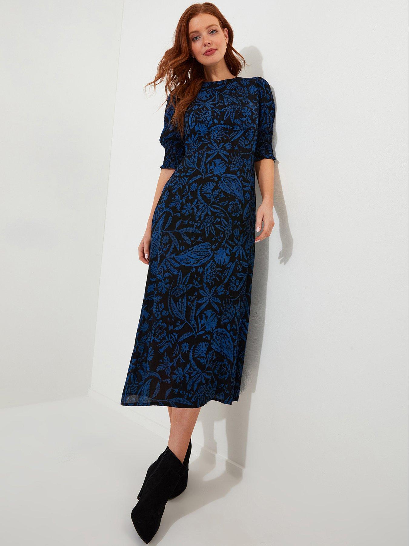 joe-browns-floral-printed-midi-dress-blueoutfit