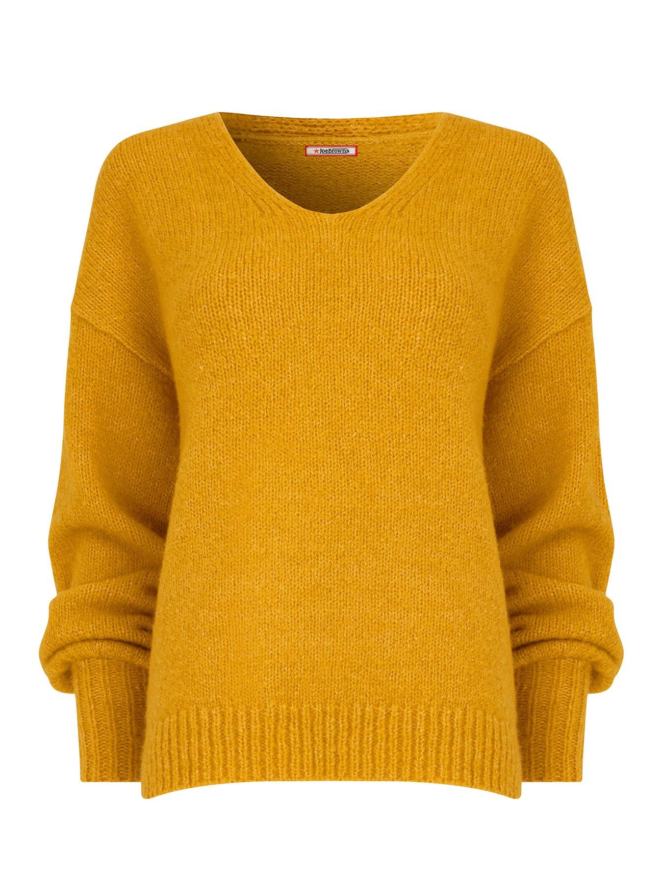 joe-browns-v-neck-knitted-jumper-orangedetail