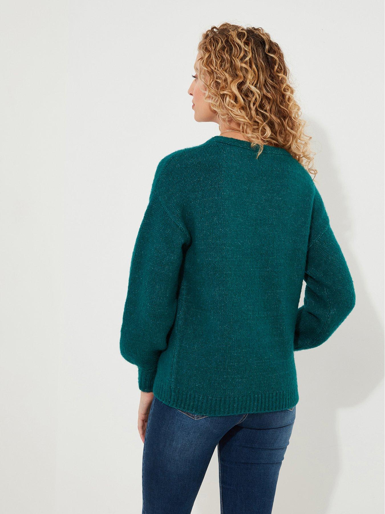 joe-browns-v-neck-knitted-jumper-greenback