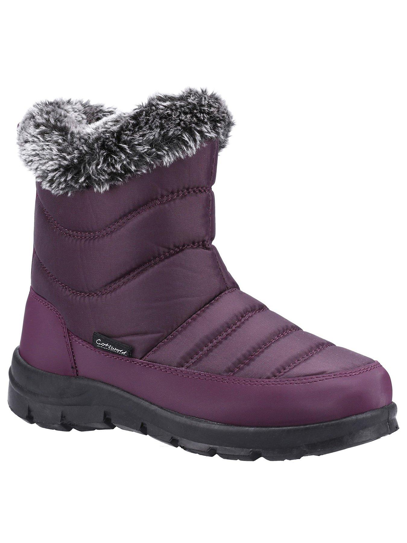 cotswold-ladies-longleat-snowboots-purplestillFront