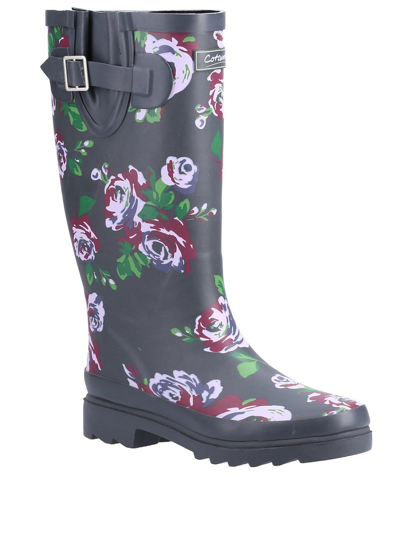 cotswold-ladies-blossom-everyday-wellingtons-purplestillFront