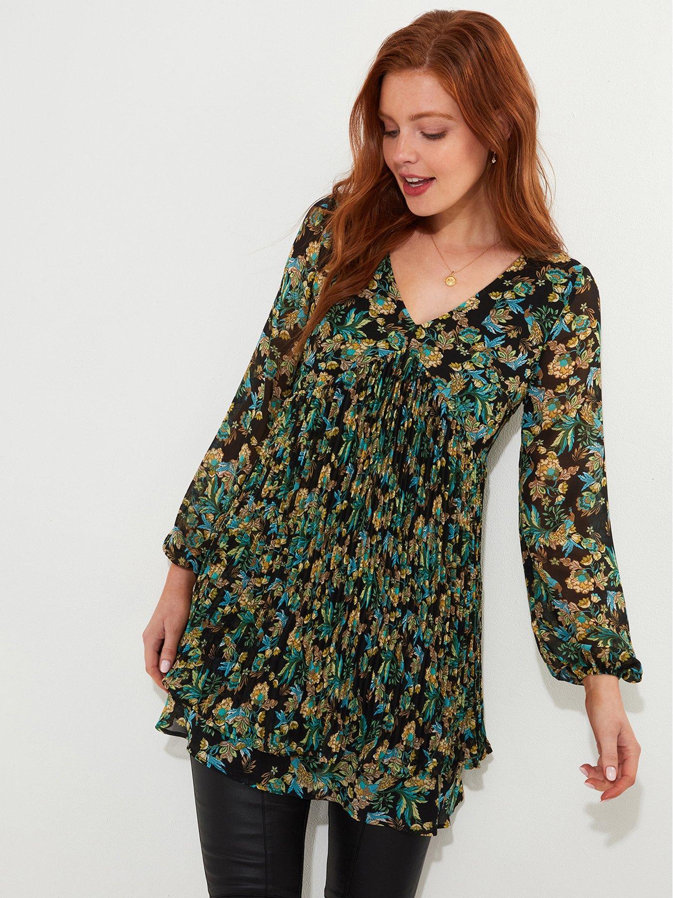 Joe Browns Printed Pleate Tunic - Green