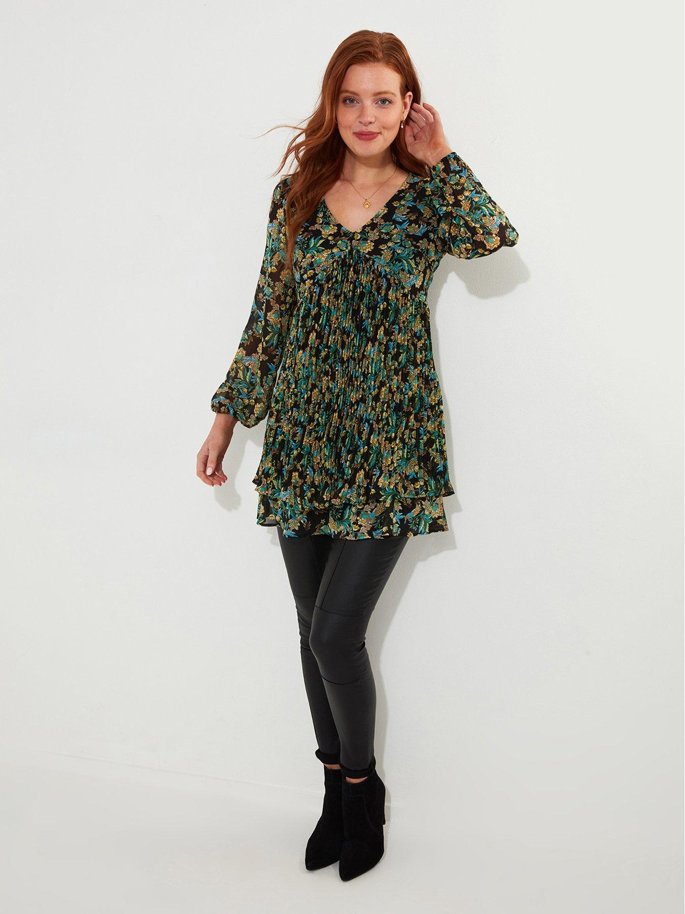 joe-browns-printed-pleate-tunic-greenstillFront