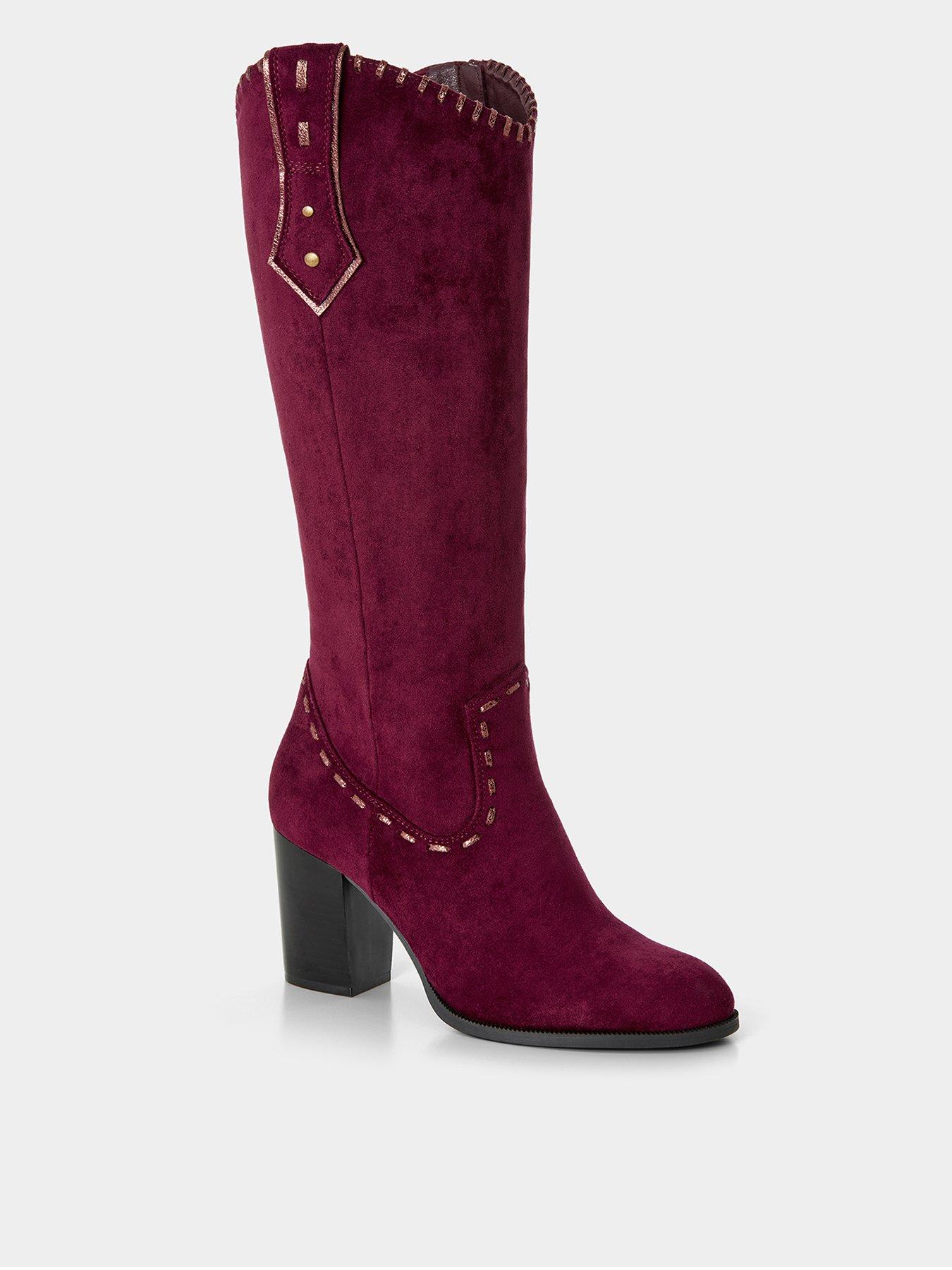 joe-browns-suede-western-calf-boot-pinkstillFront