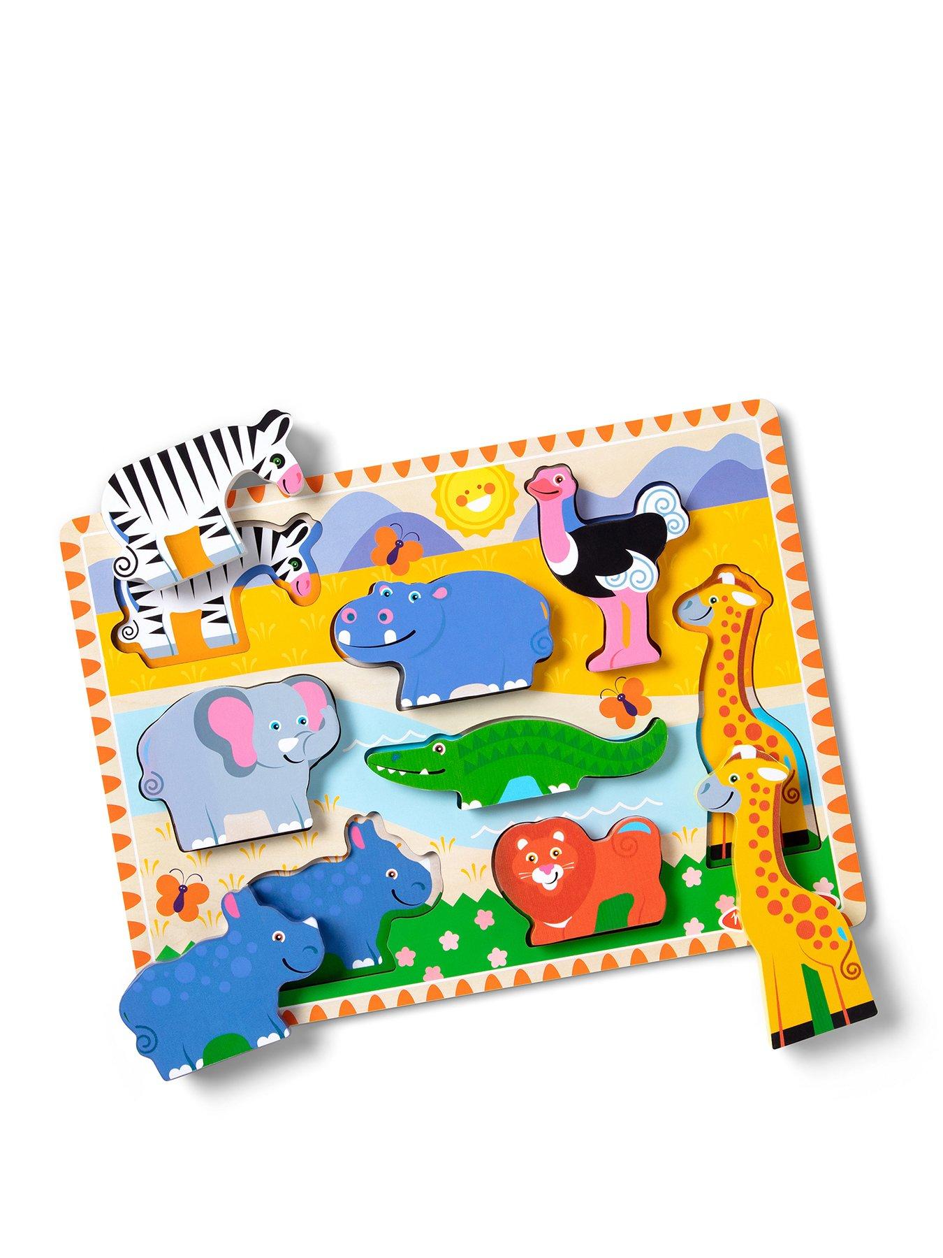 Melissa & Doug Safari Chunky Puzzle with 8 Easy-Grasp Pieces