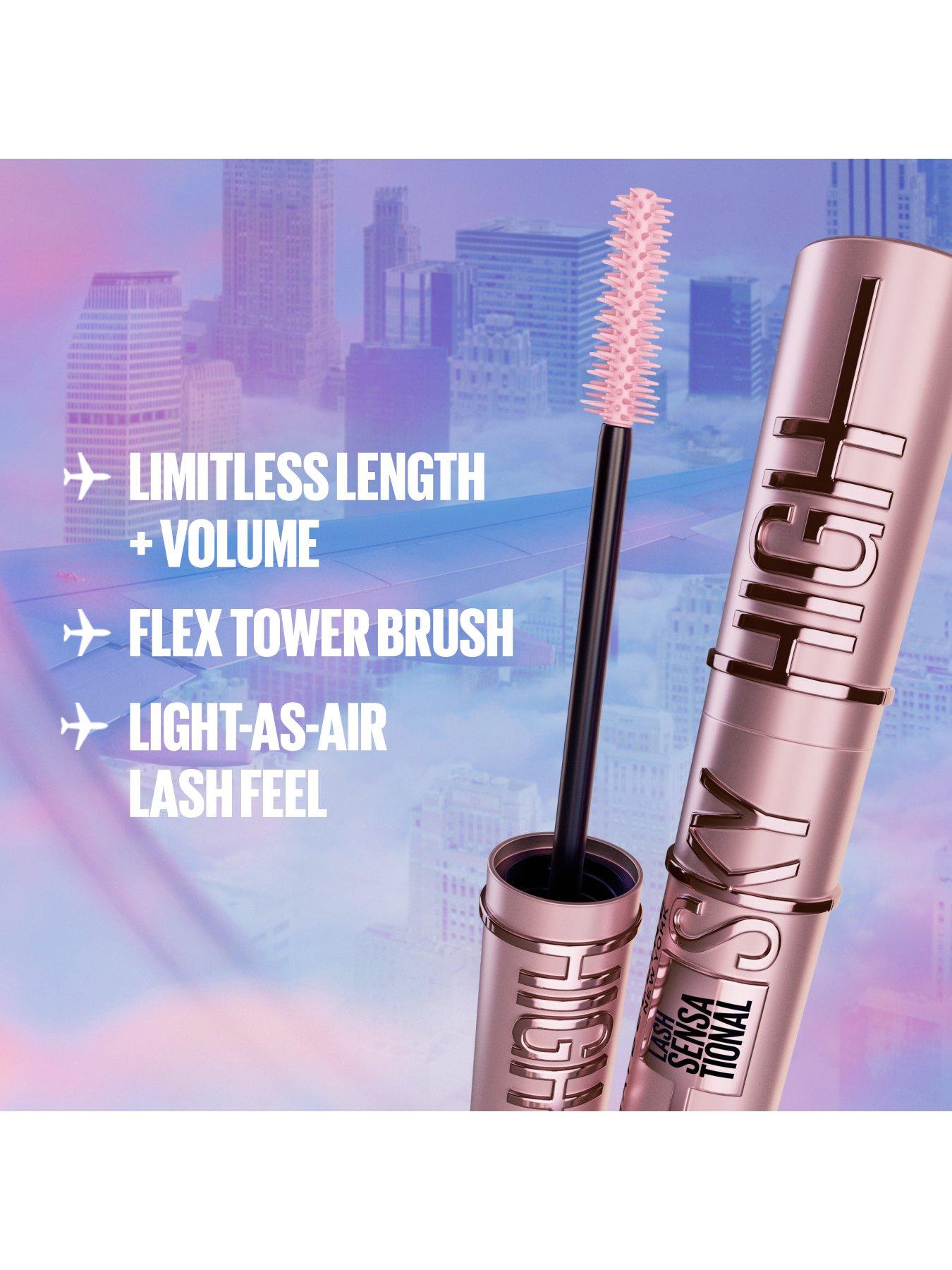 Image 6 of 8 of MAYBELLINE Maybelline Mascara Lash Sensational Sky High Volumizing and Thickening Eyelash Lengthening. Flake Free Formula, Mascara Burgundy Haze