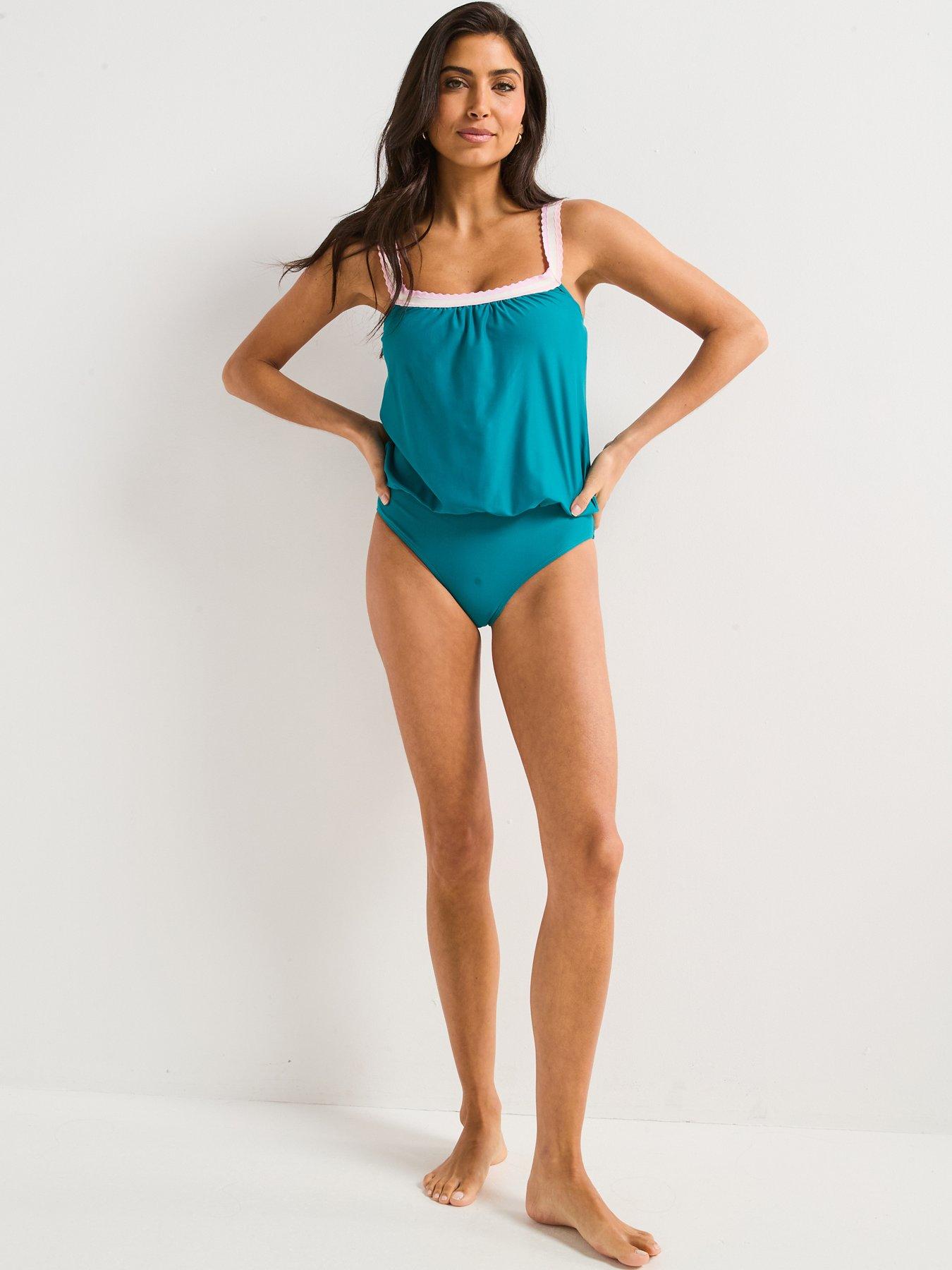 v-by-very-strap-detail-blouson-swimsuitdetail