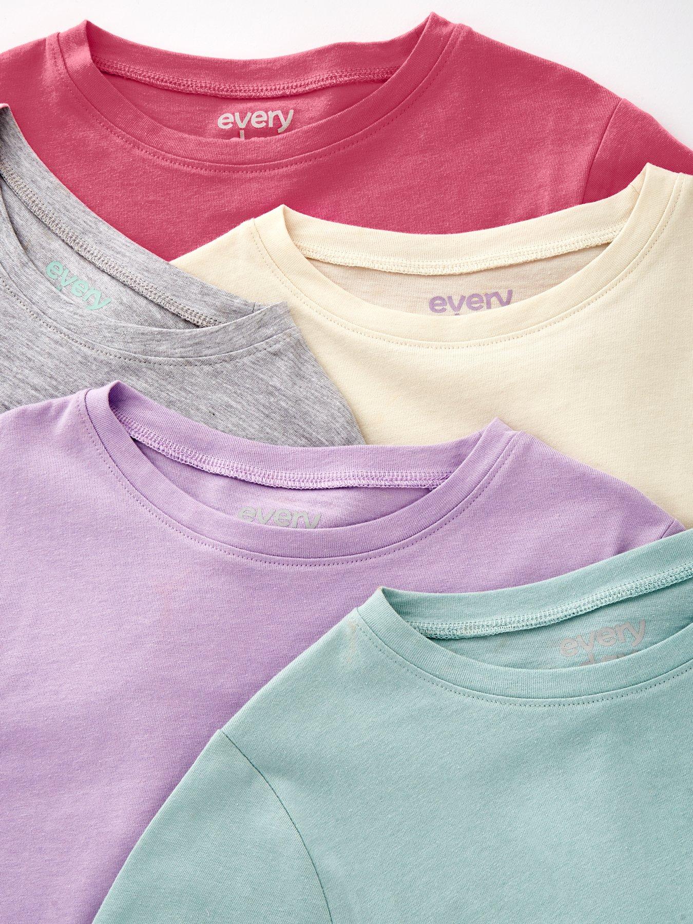 Image 5 of 5 of Everyday Girls 5 Pack T-shirt - Multi