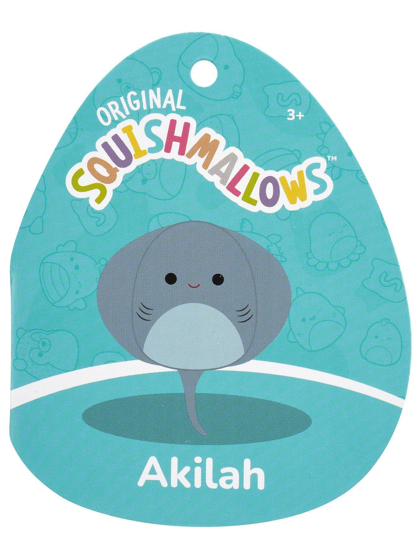 Image 6 of 8 of Squishmallows Original Squishmallows 12-Inch Akilah the Blue Polkadot Stingray