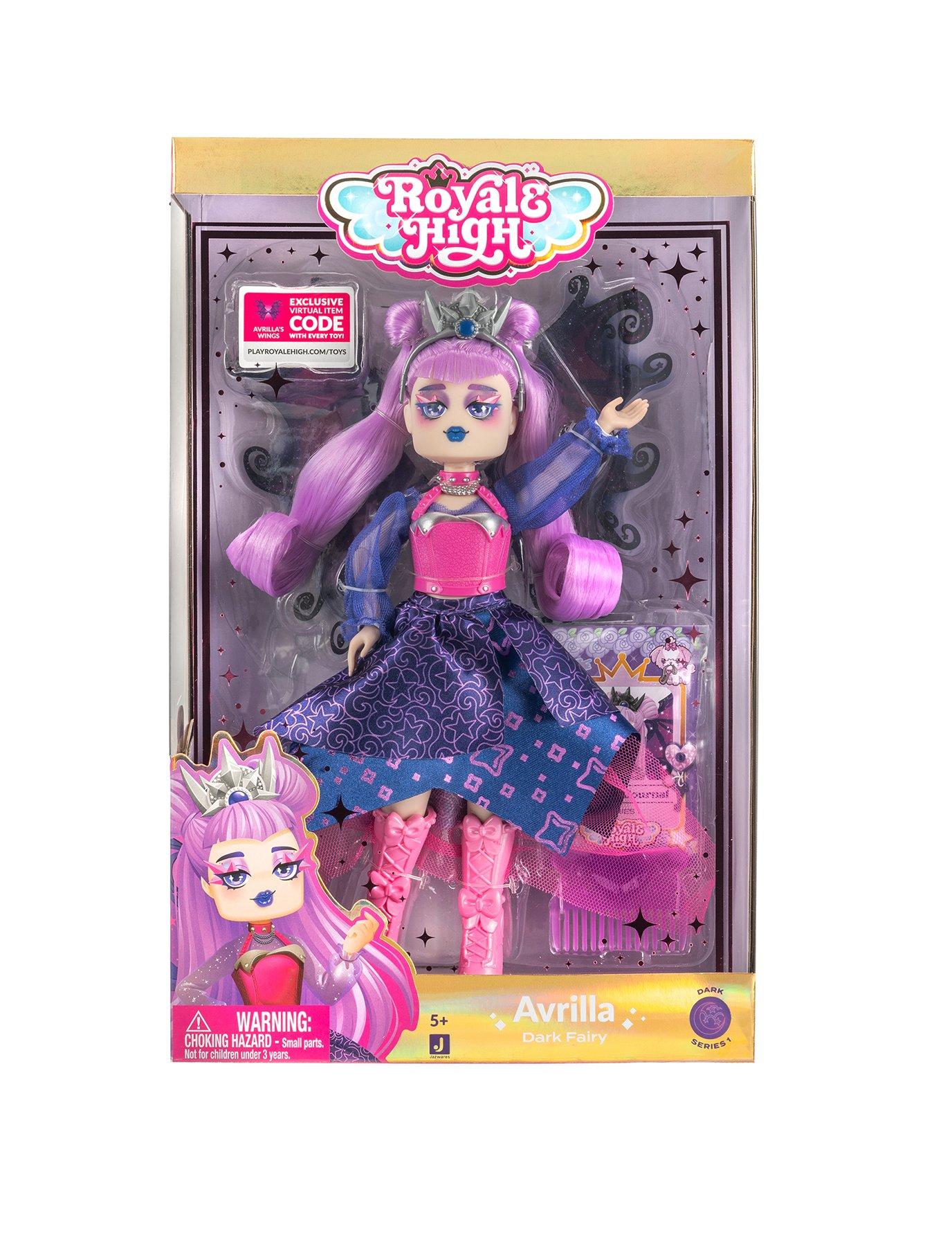 royale-high-royale-high-9-avrilla-the-dark-fairy-fashion-doll-fairy-journal-comb-and-virtual-item-code-included