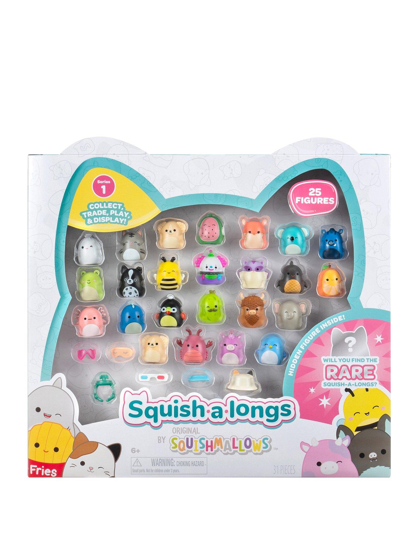 Image 1 of 8 of Squish-a-longs Squish-a-longs by Original Squishmallows 25 Pack - Series 1 - (25) 1" Mini-Squish with 5 Accessories, Ring, and Collector's Guide