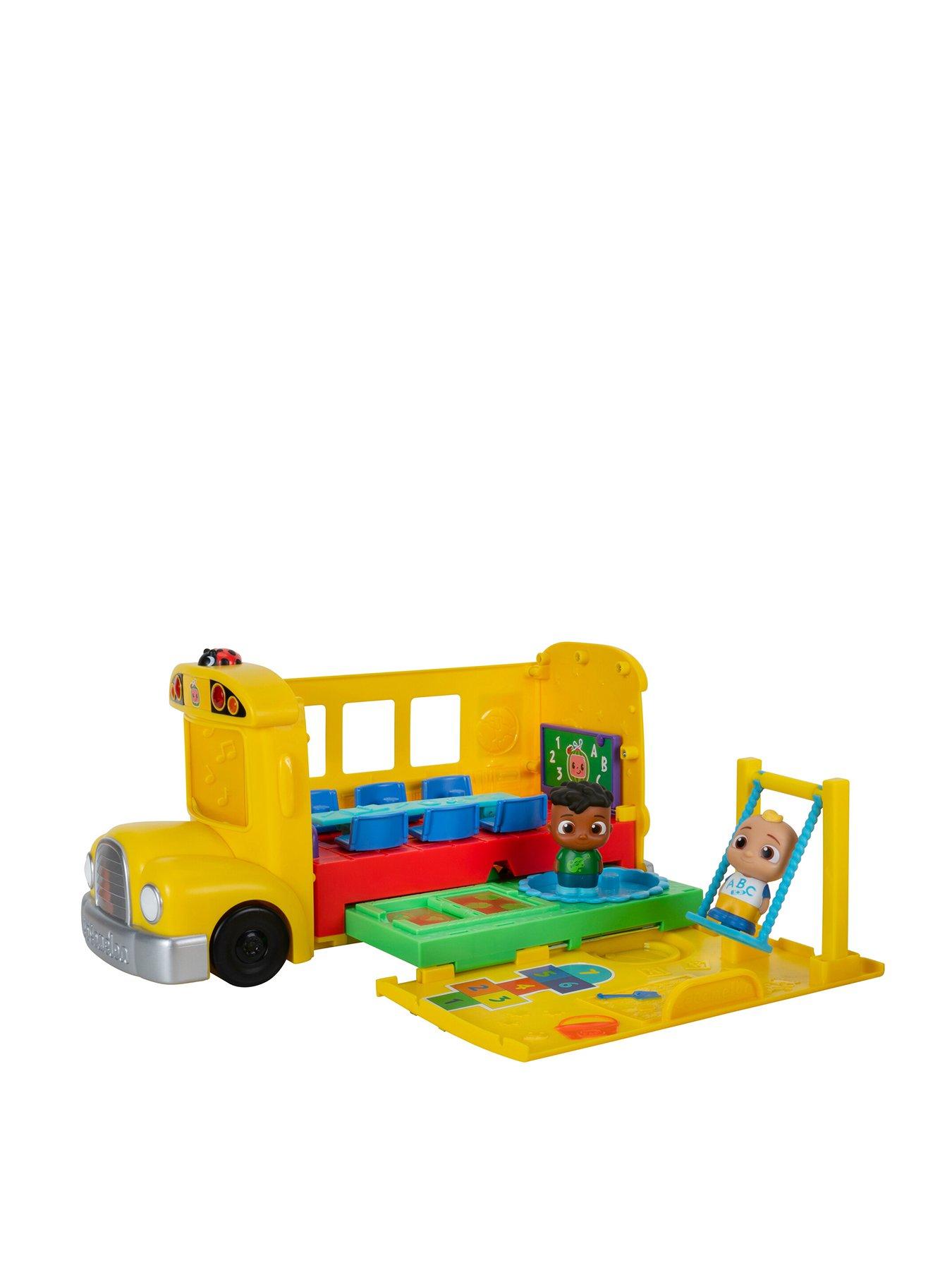 Image 1 of 8 of Cocomelon CoComelon Transforming School Time Bus - Lights and Sounds - 3 Favourite Songs - 6 Areas of Play - Removable JJ and Cody Figures